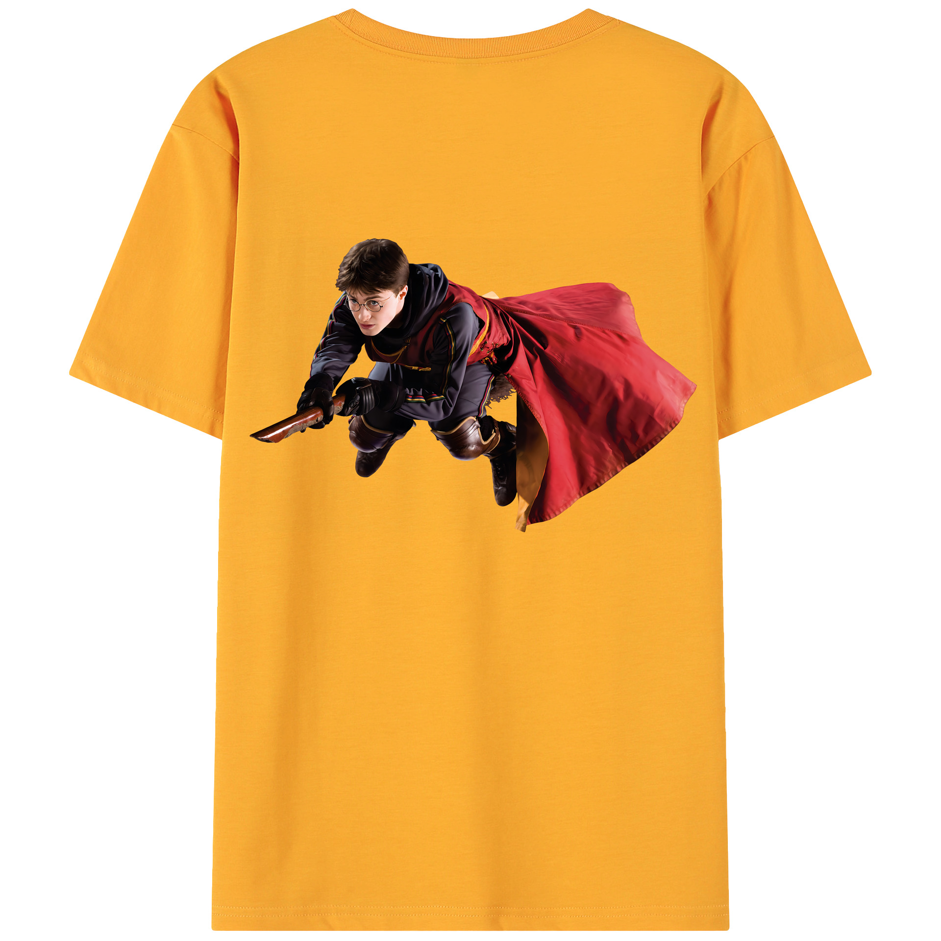 （画像用） Harry Potter ハリー・ポッターシリーズ 綿100％ メンズ半袖Tシャツ（バックプリント） 通気性