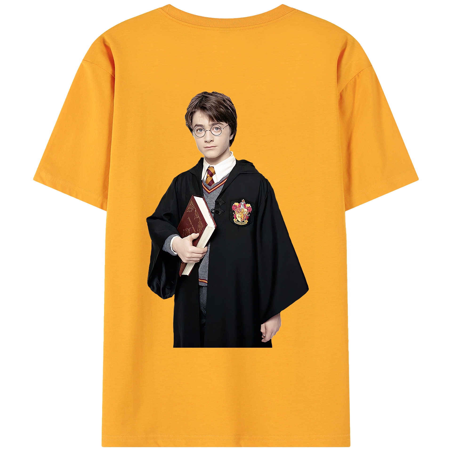 （画像用） Harry Potter ハリー・ポッターシリーズ 綿100％ メンズ半袖Tシャツ（バックプリント） 通気性