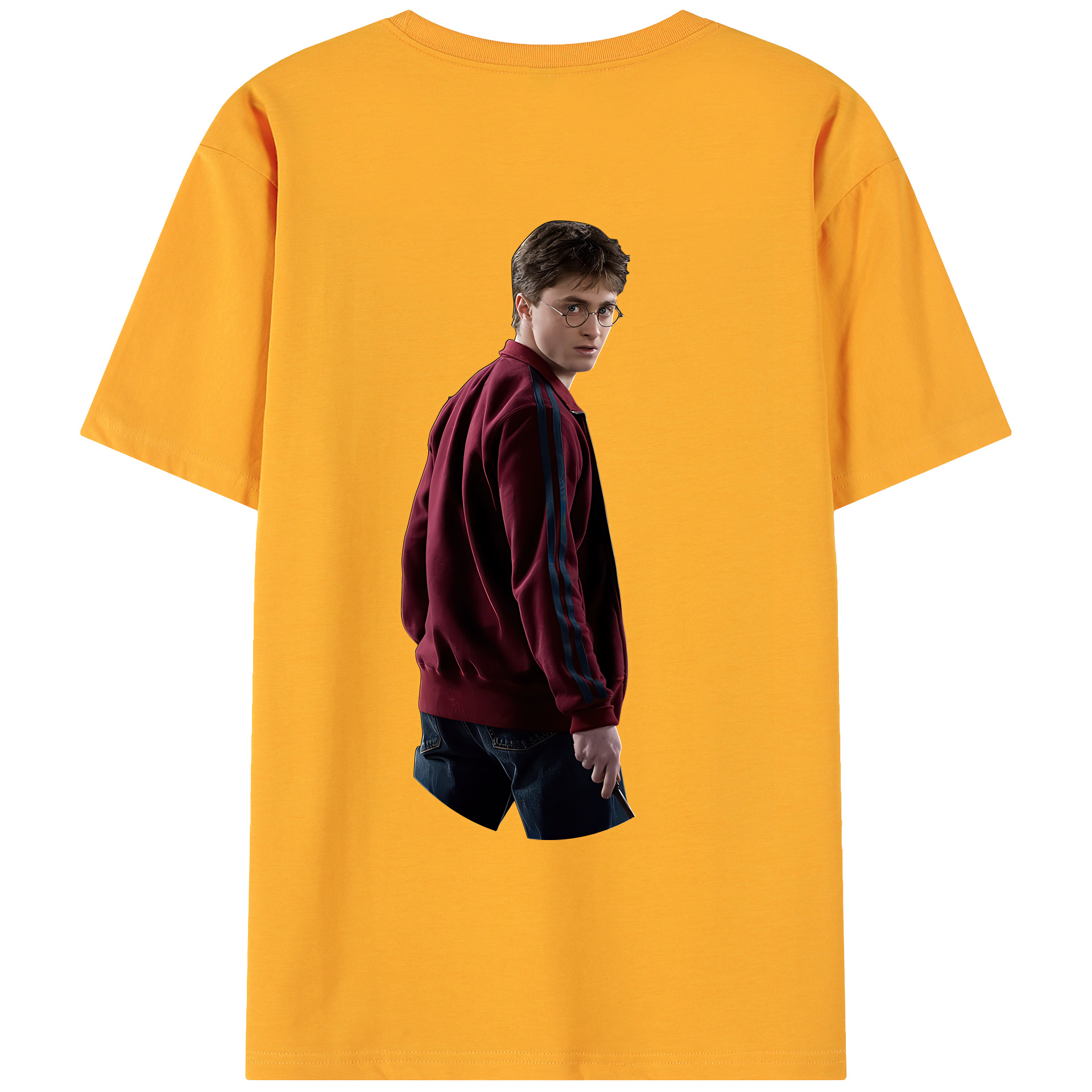 （画像用） Harry Potter ハリー・ポッターシリーズ 綿100％ メンズ半袖Tシャツ（バックプリント） 通気性