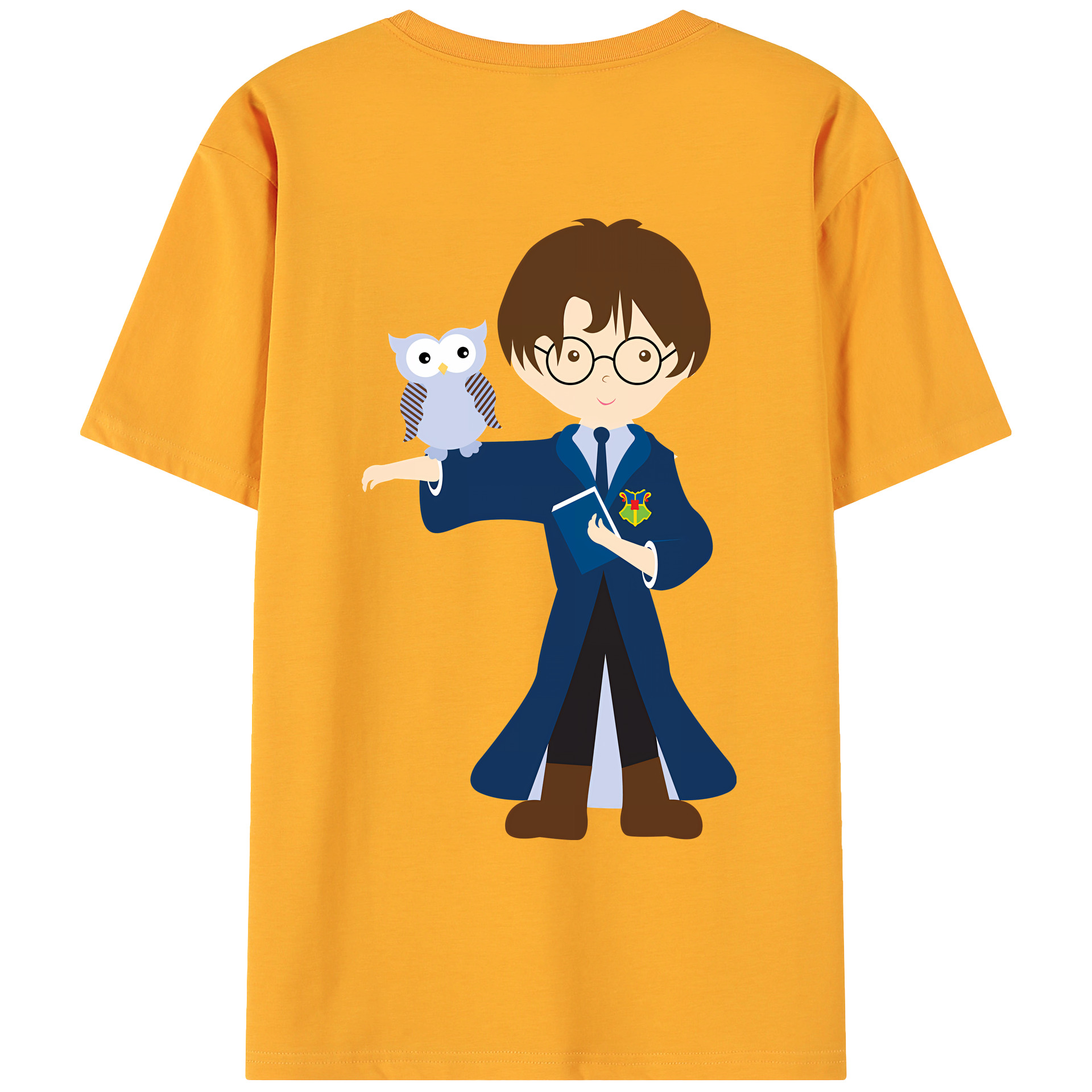 （画像用） Harry Potter ハリー・ポッターシリーズ 綿100％ メンズ半袖Tシャツ（バックプリント） 通気性