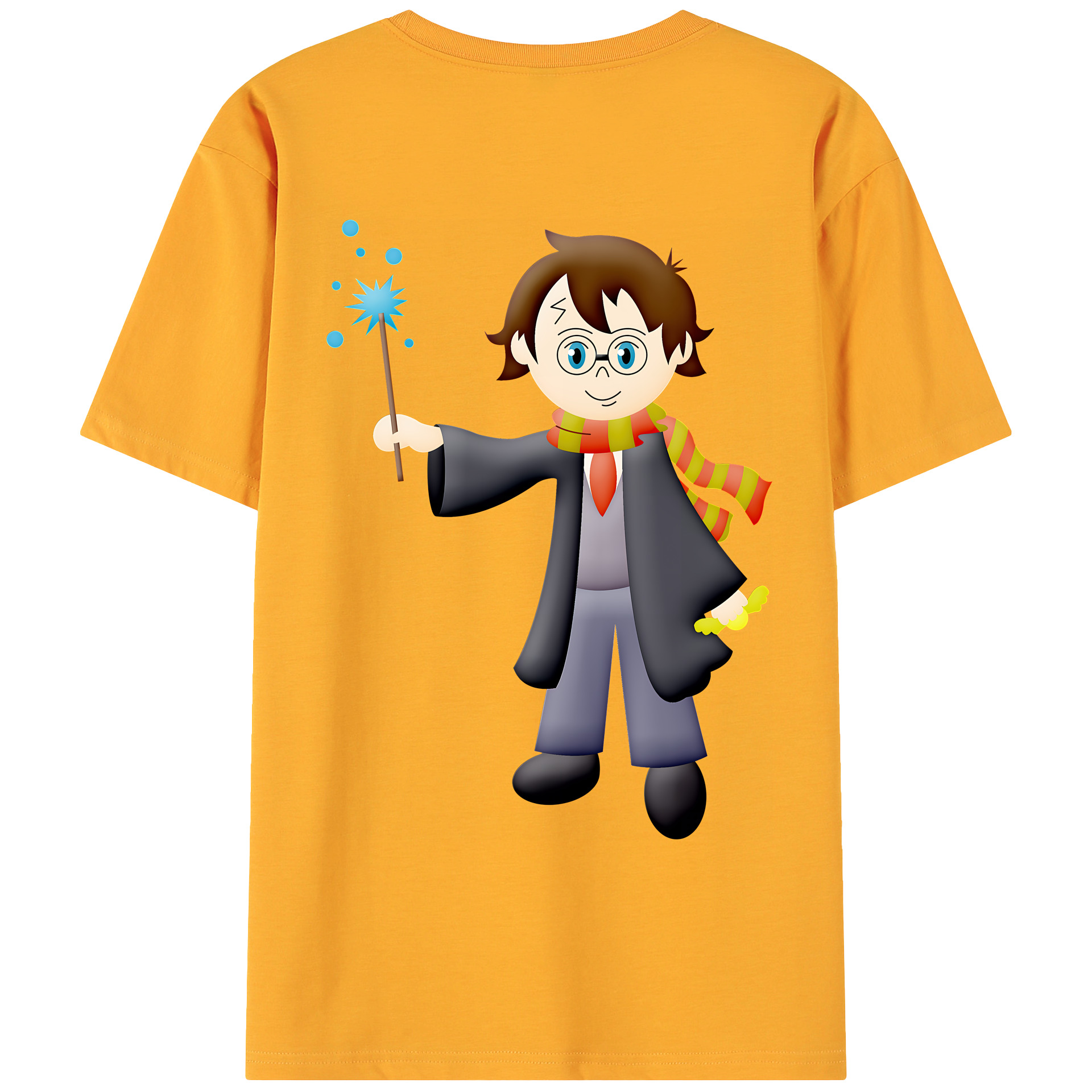 （画像用） Harry Potter ハリー・ポッターシリーズ 綿100％ メンズ半袖Tシャツ（バックプリント） 通気性