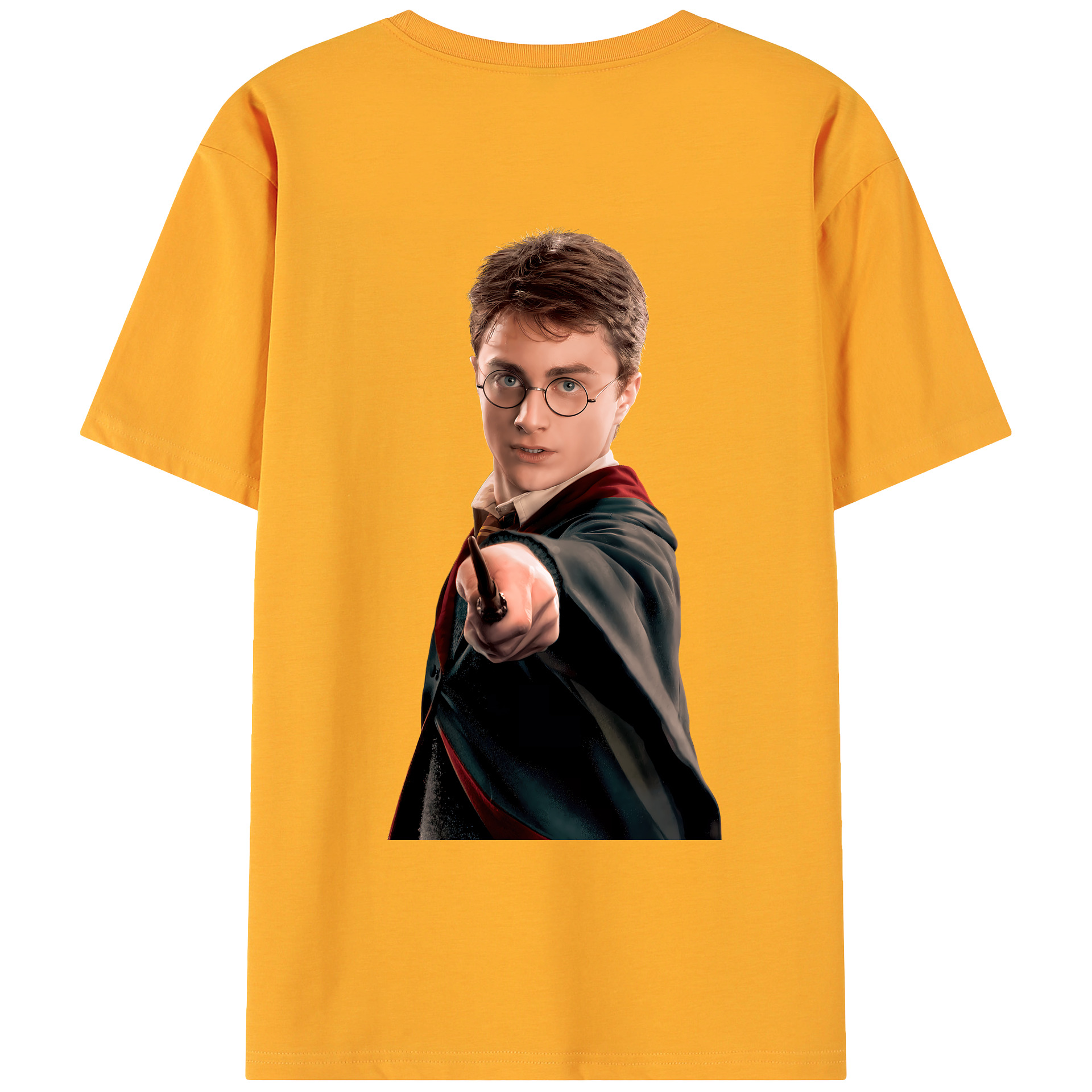 （画像用） Harry Potter ハリー・ポッターシリーズ 綿100％ メンズ半袖Tシャツ（バックプリント） 通気性