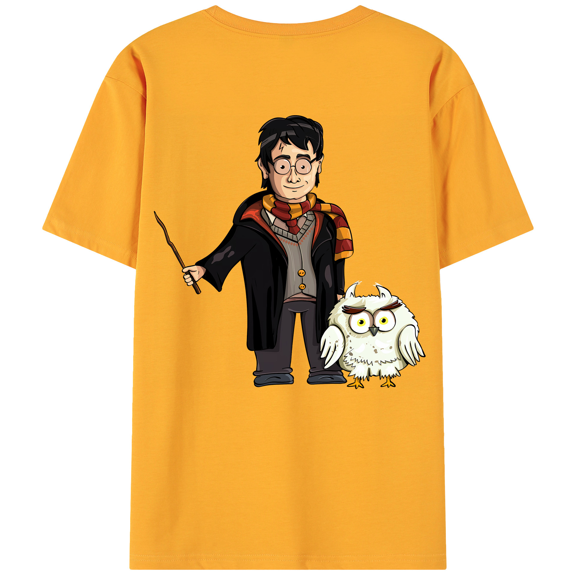（画像用） Harry Potter ハリー・ポッターシリーズ 綿100％ メンズ半袖Tシャツ（バックプリント） 通気性