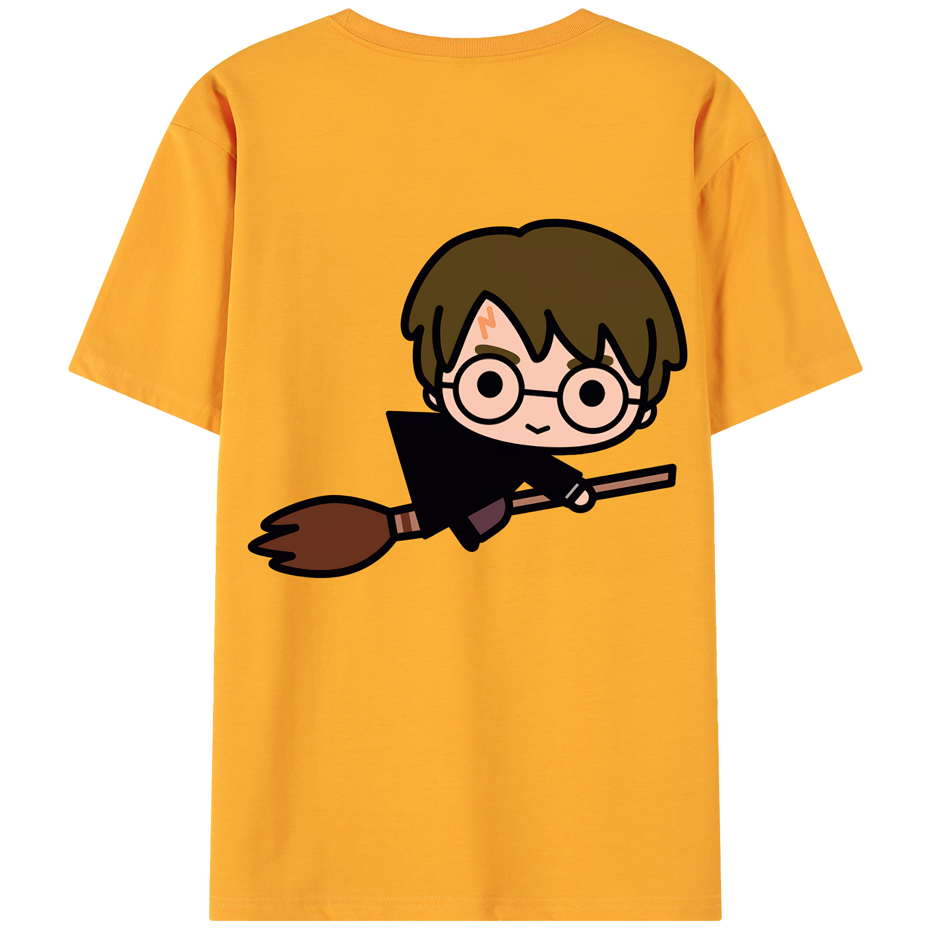 （画像用） Harry Potter ハリー・ポッターシリーズ 綿100％ メンズ半袖Tシャツ（バックプリント） 通気性