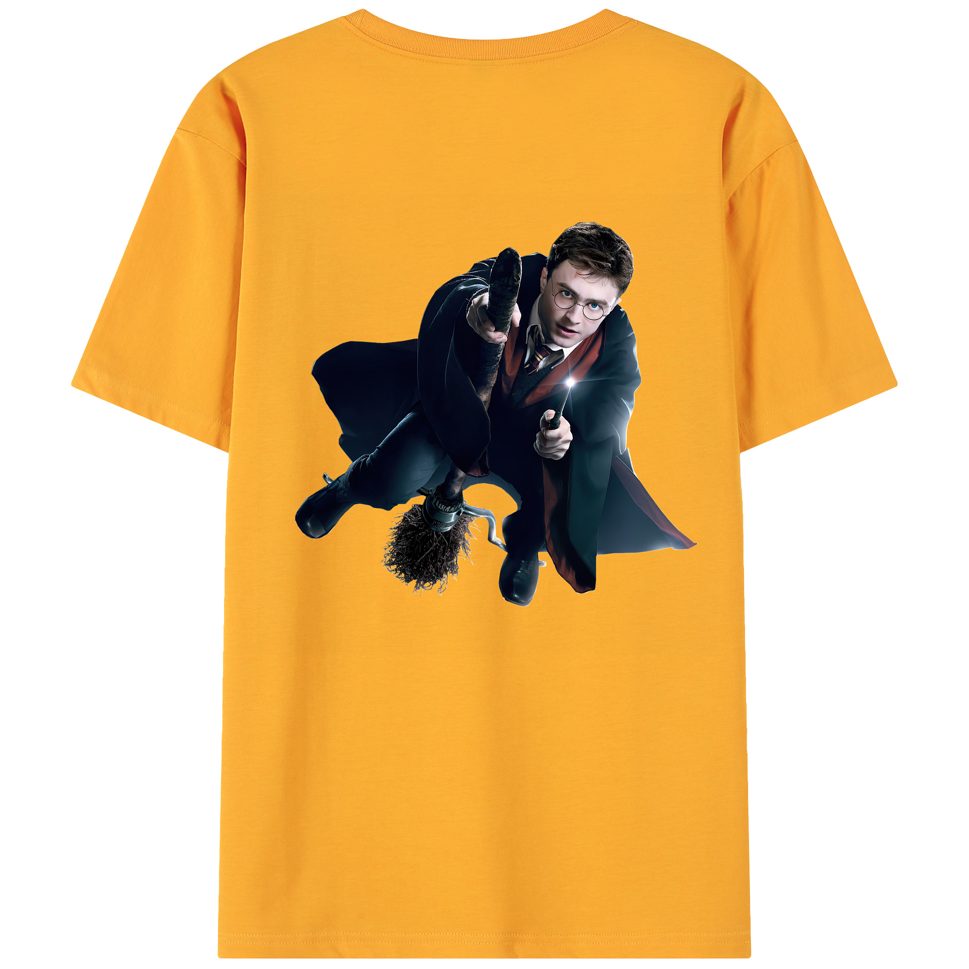 （画像用） Harry Potter ハリー・ポッターシリーズ 綿100％ メンズ半袖Tシャツ（バックプリント） 通気性