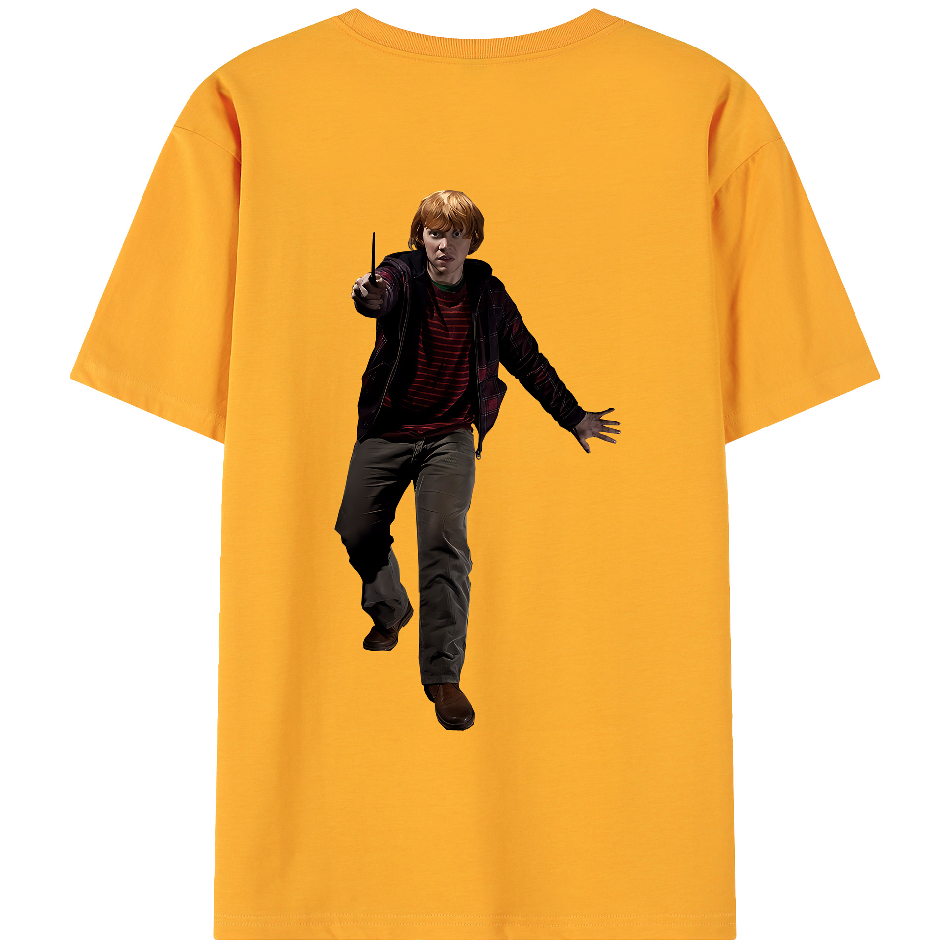 （画像用） Harry Potter ハリー・ポッターシリーズ 綿100％ メンズ半袖Tシャツ（バックプリント） 通気性