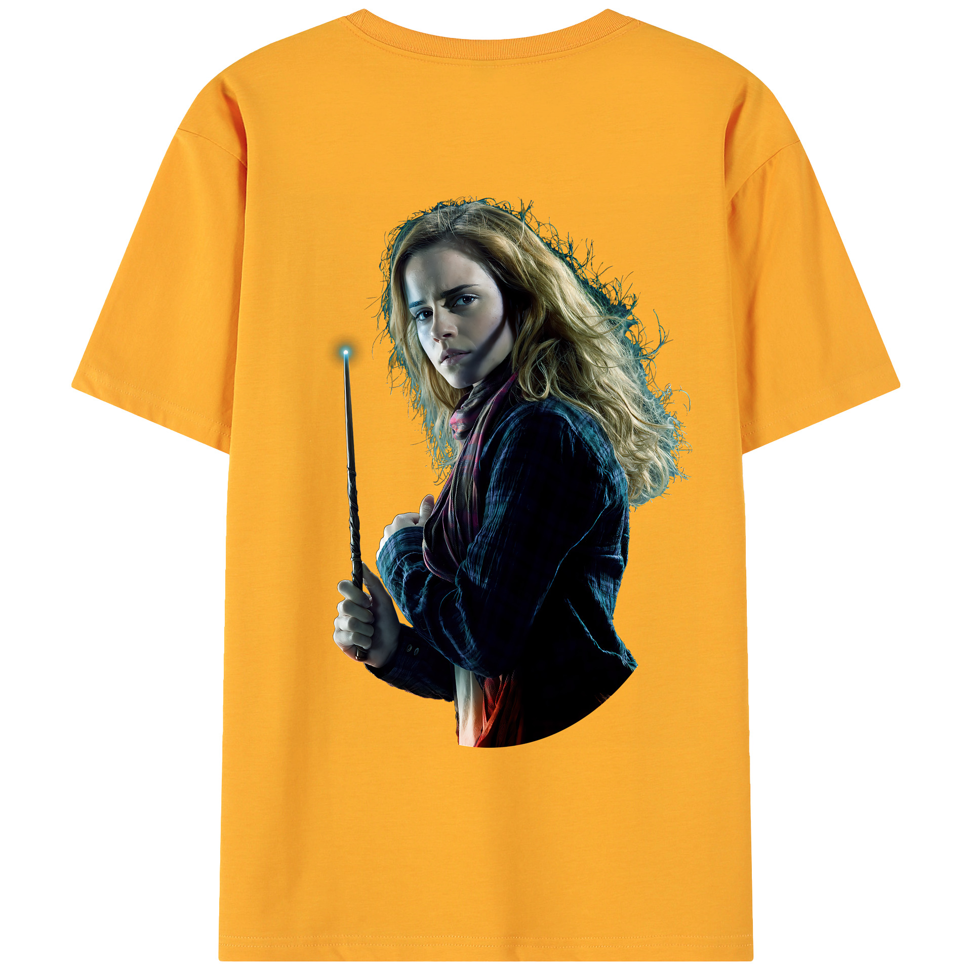 （画像用） Harry Potter ハリー・ポッターシリーズ 綿100％ メンズ半袖Tシャツ（バックプリント） 通気性