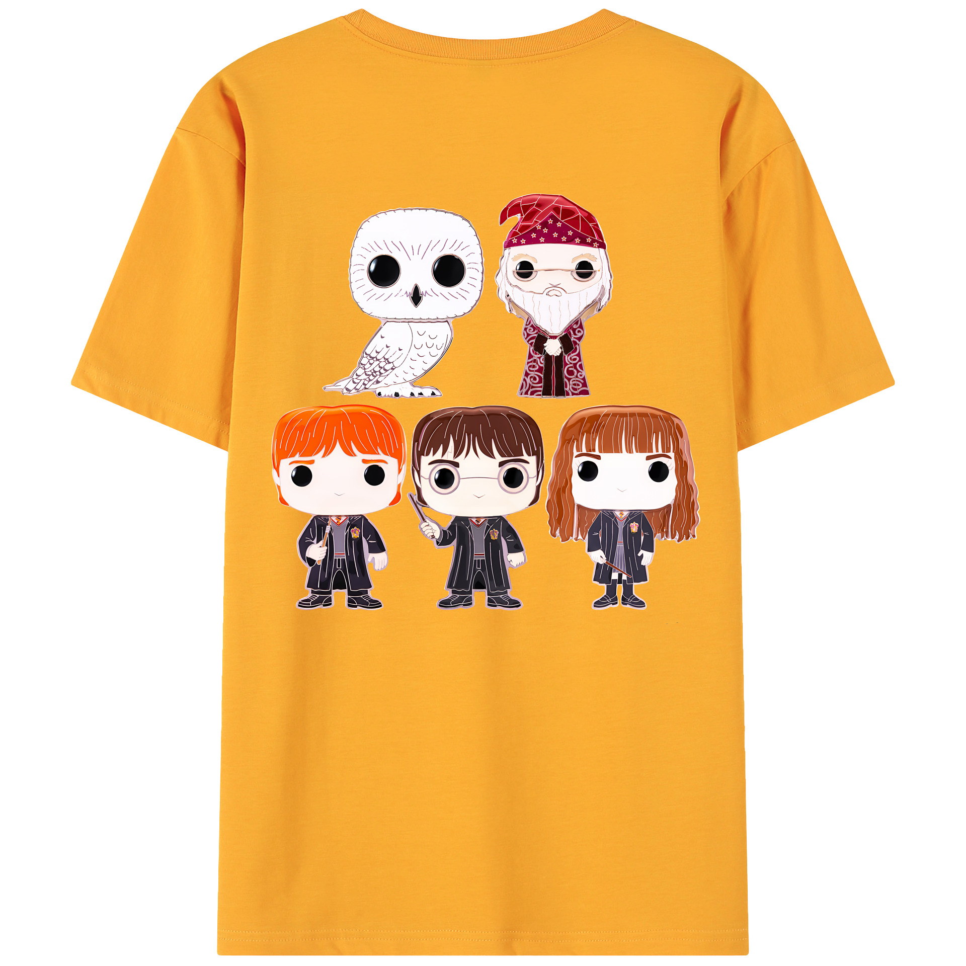 （画像用） Harry Potter ハリー・ポッターシリーズ 綿100％ メンズ半袖Tシャツ（バックプリント） 通気性