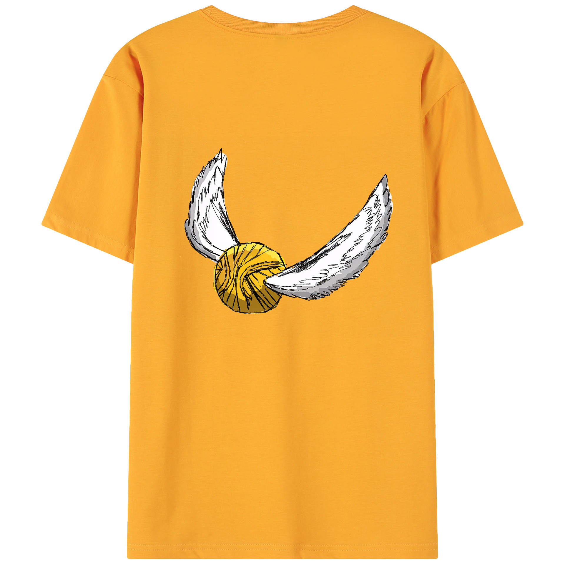（画像用） Harry Potter ハリー・ポッターシリーズ 綿100％ メンズ半袖Tシャツ（バックプリント） 通気性