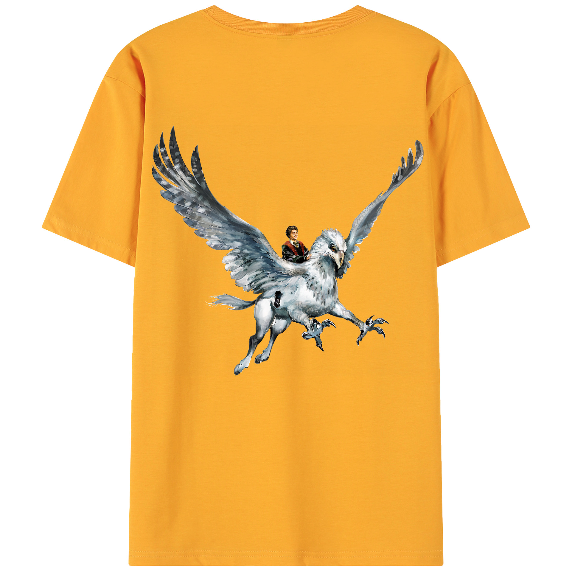 （画像用） Harry Potter ハリー・ポッターシリーズ 綿100％ メンズ半袖Tシャツ（バックプリント） 通気性