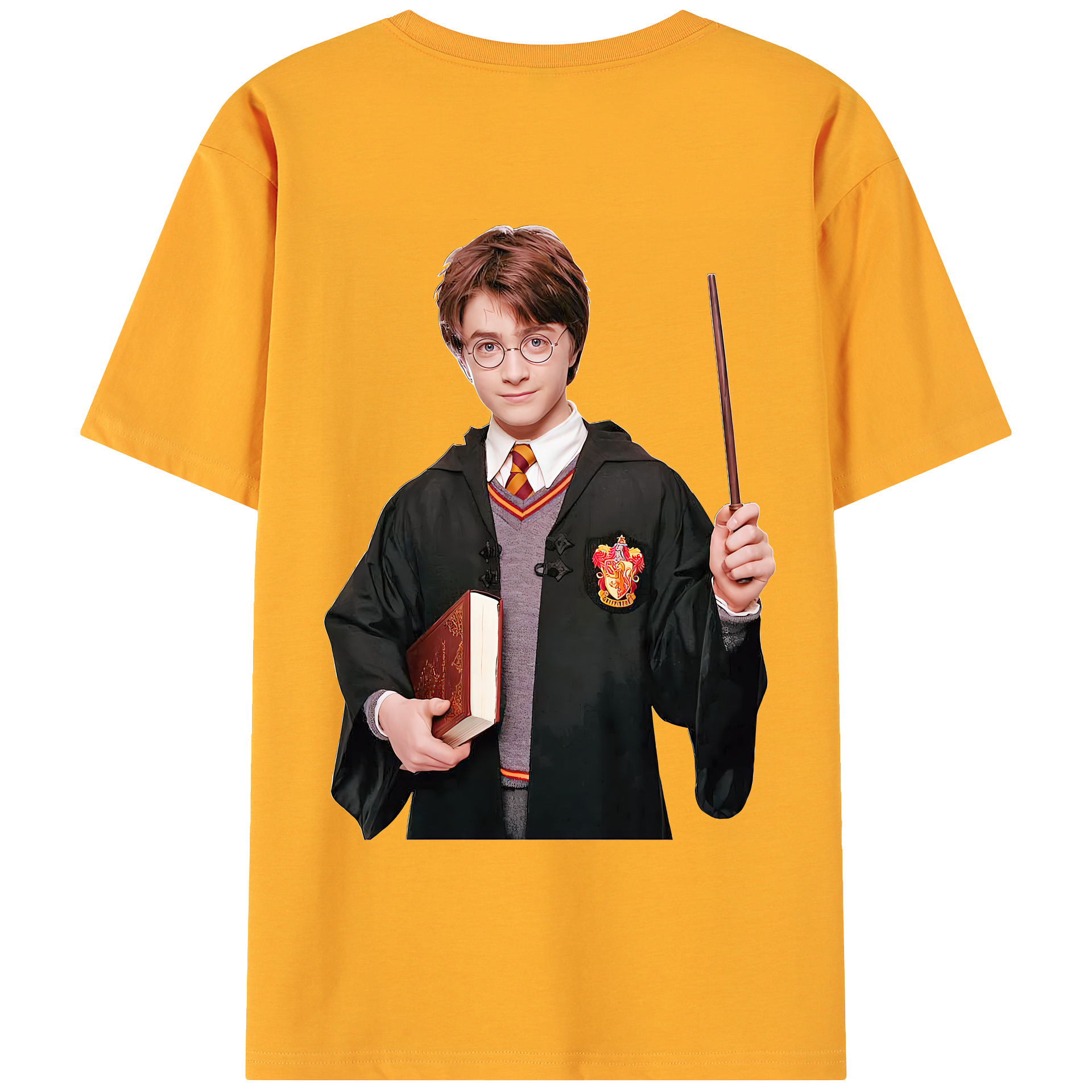 （画像用） Harry Potter ハリー・ポッターシリーズ 綿100％ メンズ半袖Tシャツ（バックプリント） 通気性