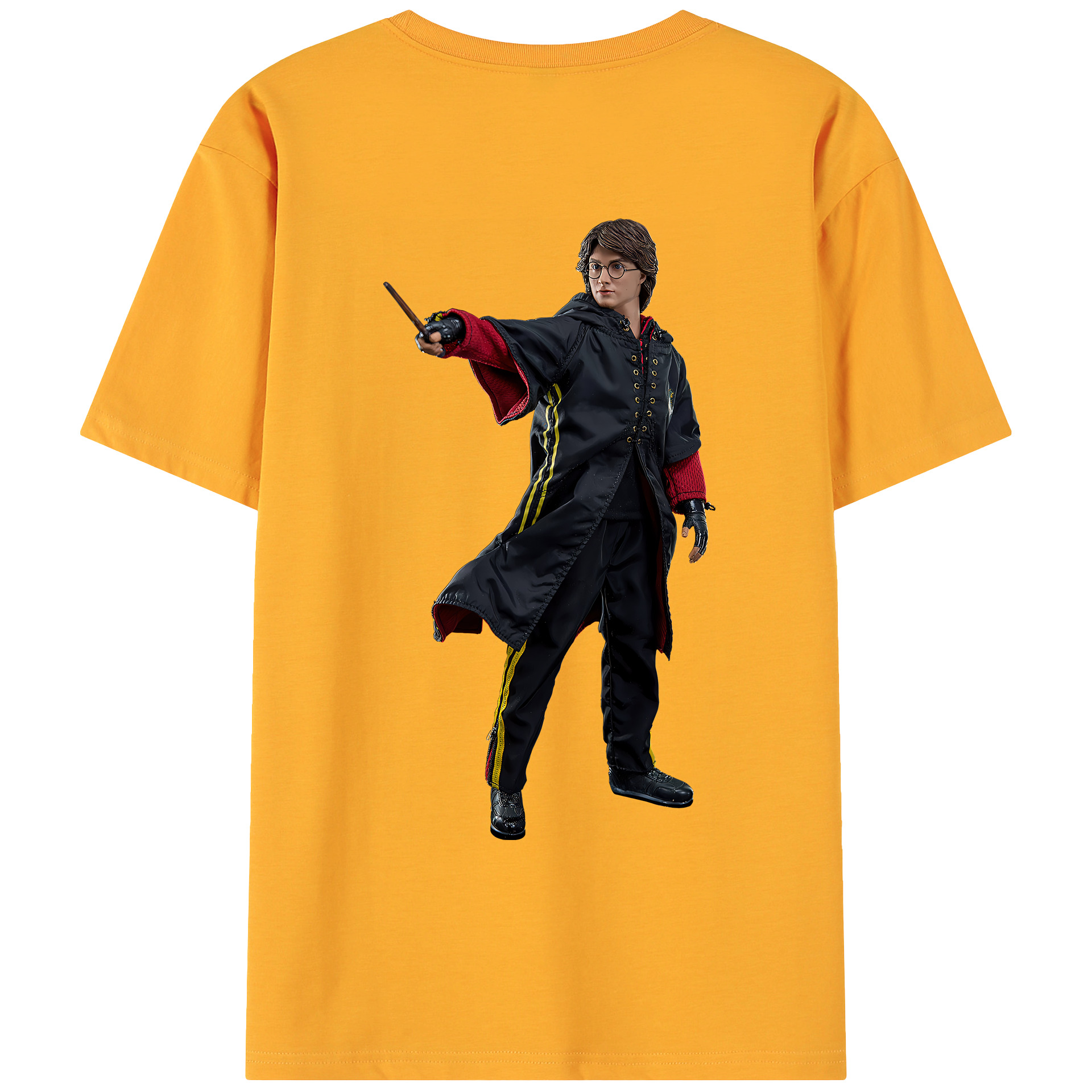 （画像用） Harry Potter ハリー・ポッターシリーズ 綿100％ メンズ半袖Tシャツ（バックプリント） 通気性