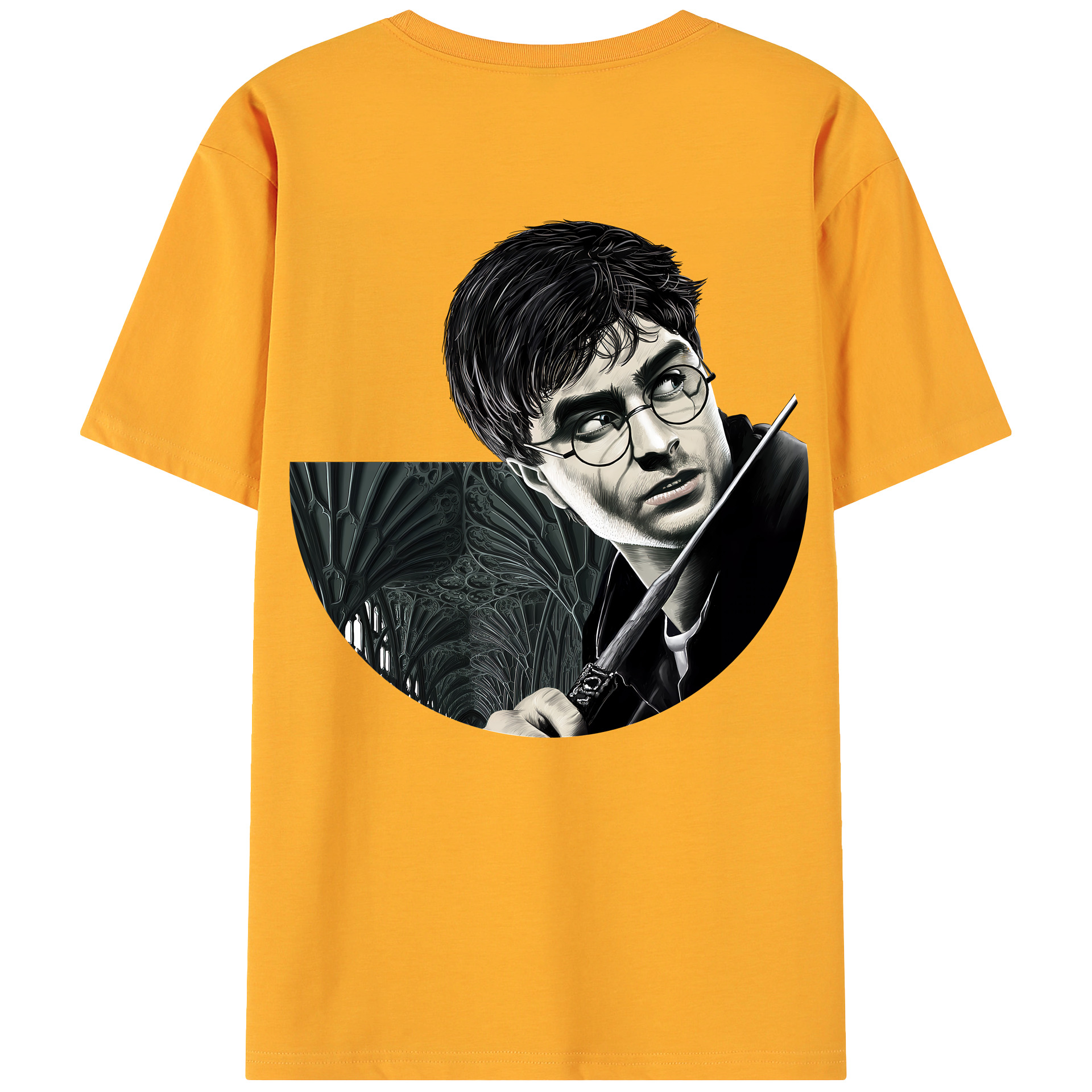 （画像用） Harry Potter ハリー・ポッターシリーズ 綿100％ メンズ半袖Tシャツ（バックプリント） 通気性