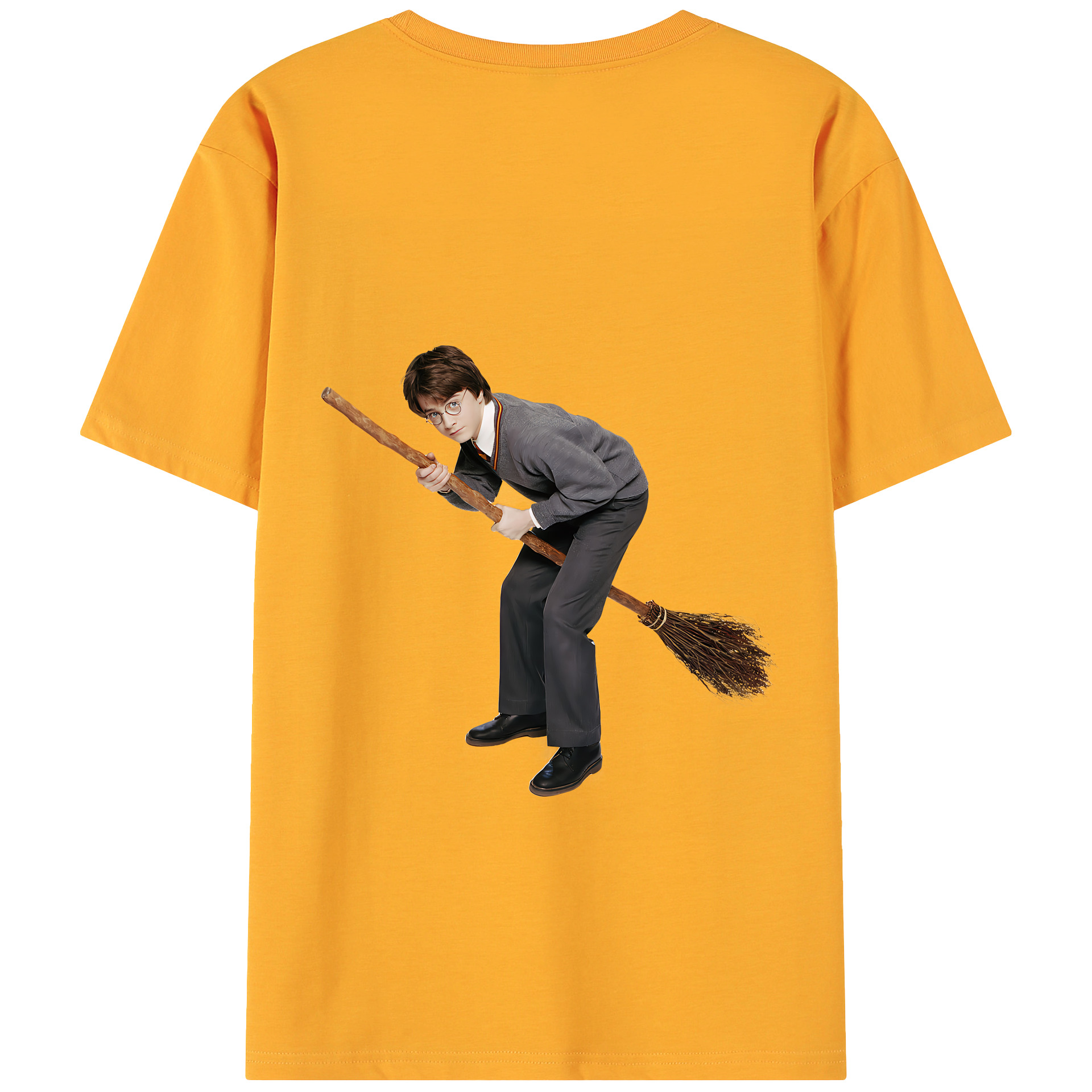 （画像用） Harry Potter ハリー・ポッターシリーズ 綿100％ メンズ半袖Tシャツ（バックプリント） 通気性