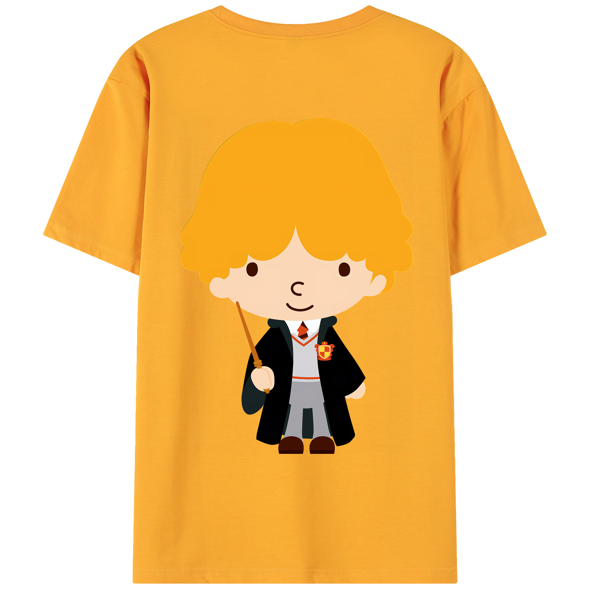 （画像用） Harry Potter ハリー・ポッターシリーズ 綿100％ メンズ半袖Tシャツ（バックプリント） 通気性