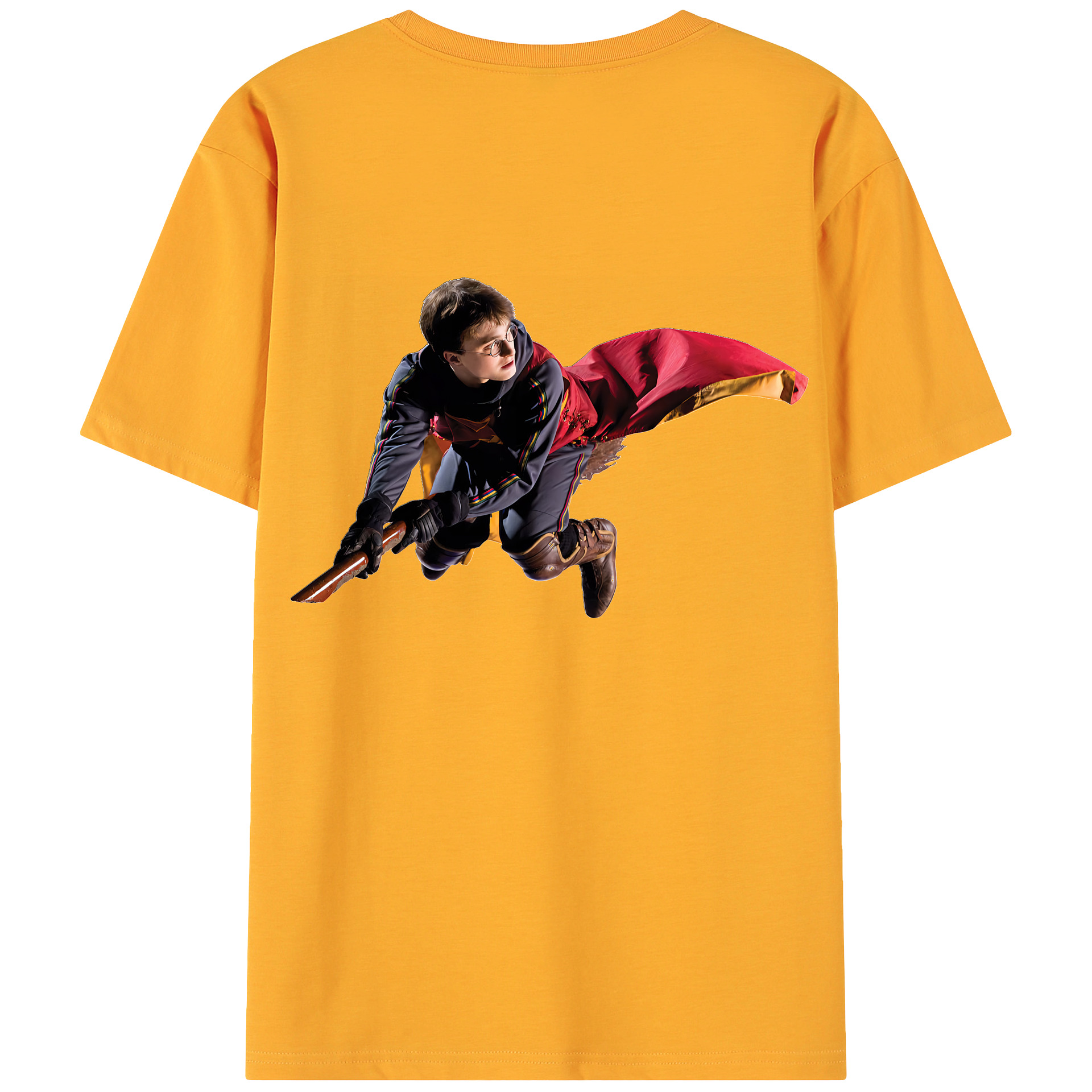 （画像用） Harry Potter ハリー・ポッターシリーズ 綿100％ メンズ半袖Tシャツ（バックプリント） 通気性