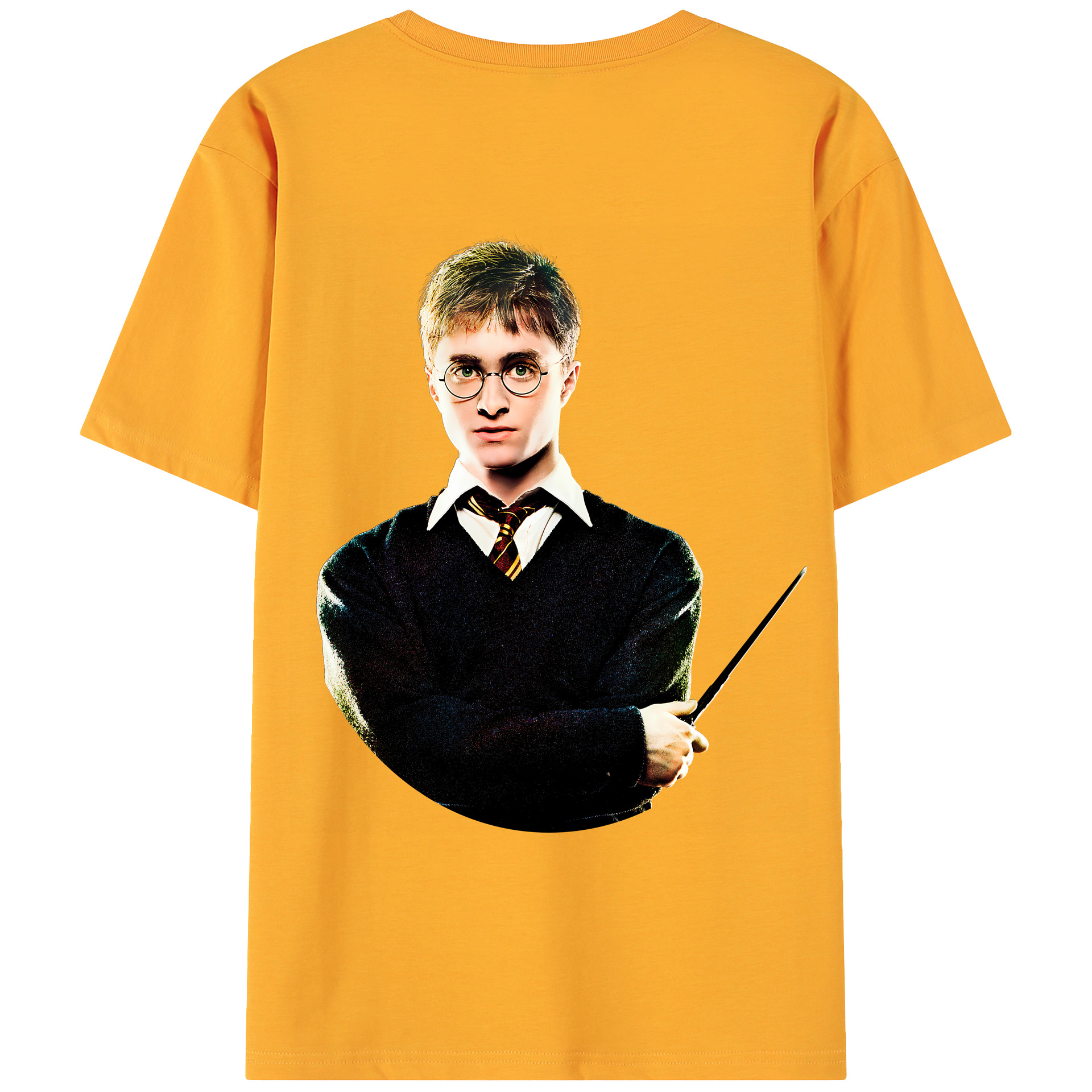 （画像用） Harry Potter ハリー・ポッターシリーズ 綿100％ メンズ半袖Tシャツ（バックプリント） 通気性