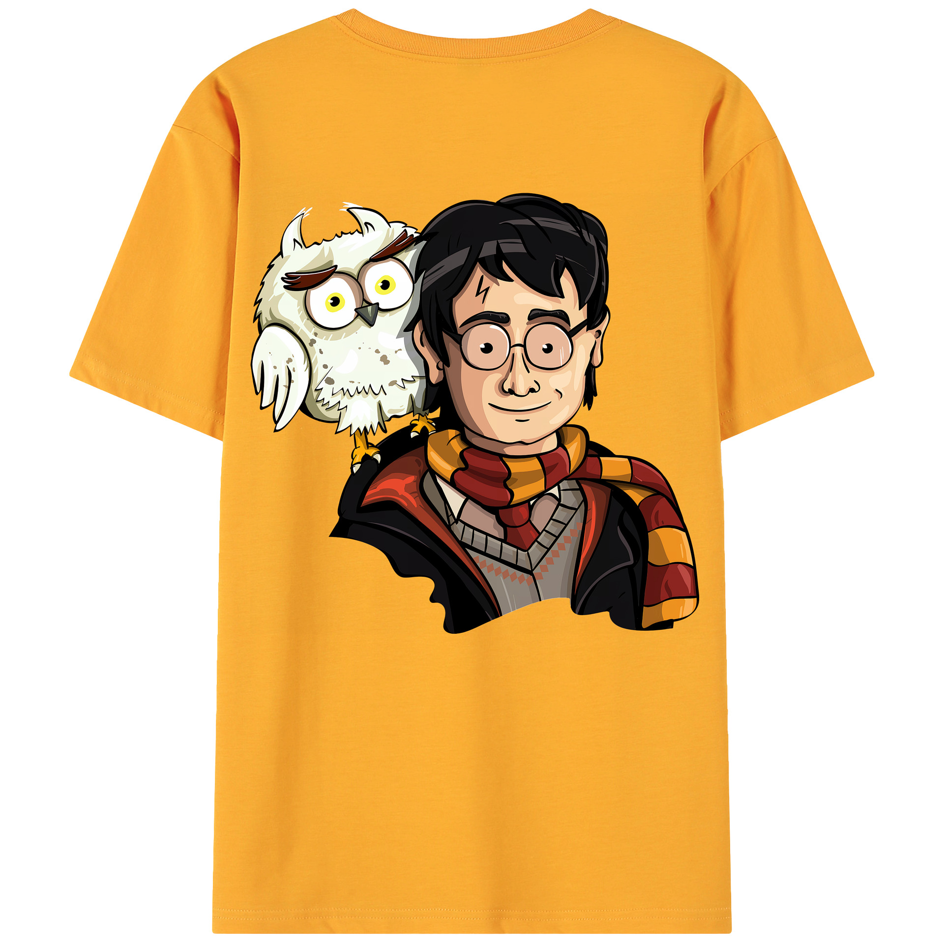 （画像用） Harry Potter ハリー・ポッターシリーズ 綿100％ メンズ半袖Tシャツ（バックプリント） 通気性