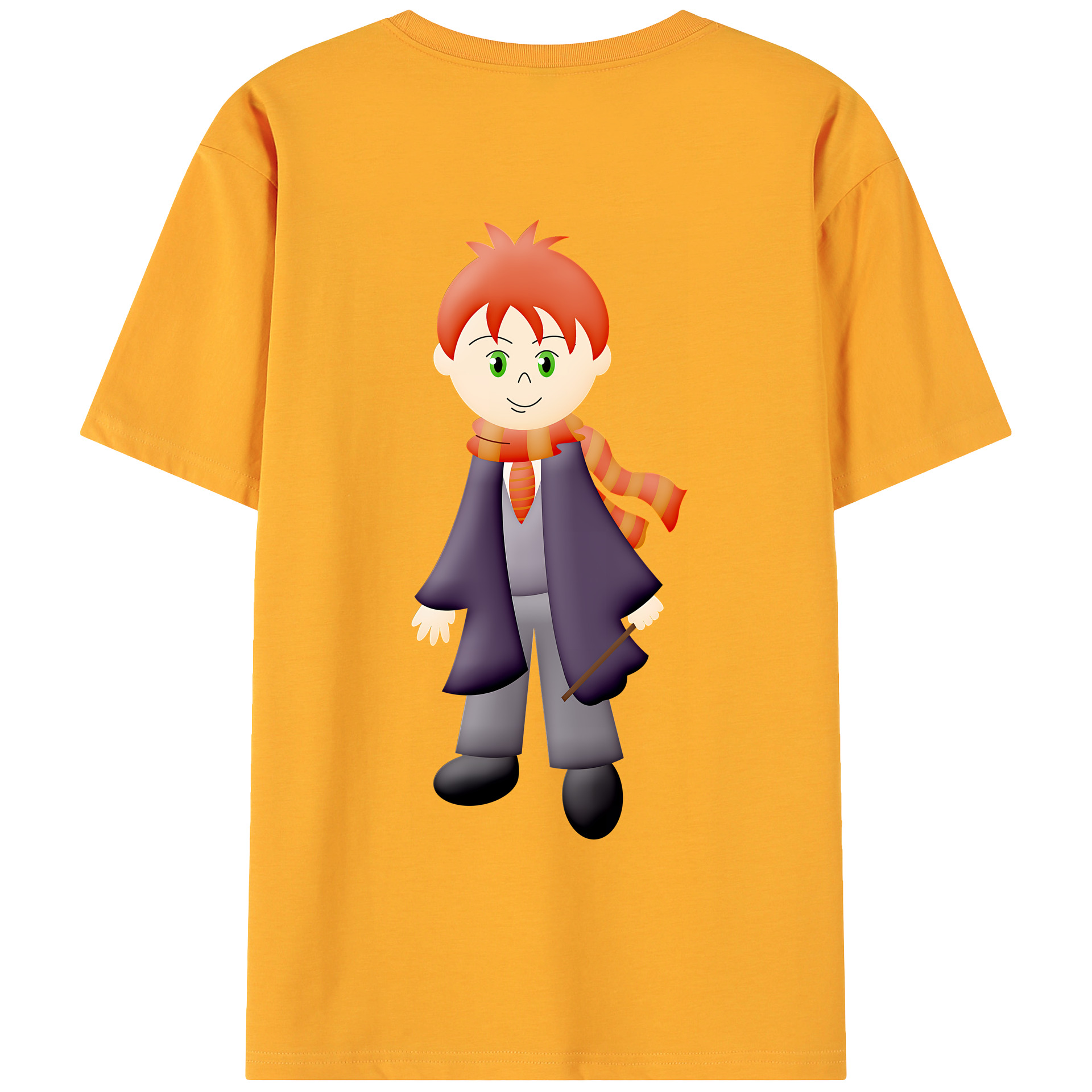 （画像用） Harry Potter ハリー・ポッターシリーズ 綿100％ メンズ半袖Tシャツ（バックプリント） 通気性