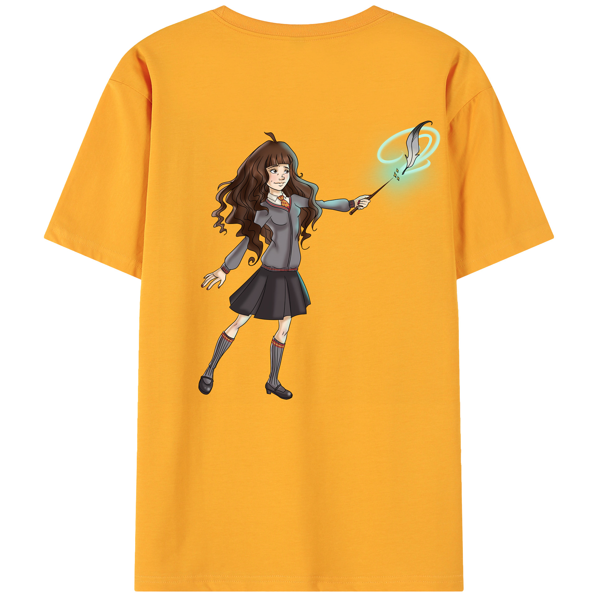 （画像用） Harry Potter ハリー・ポッターシリーズ 綿100％ メンズ半袖Tシャツ（バックプリント） 通気性