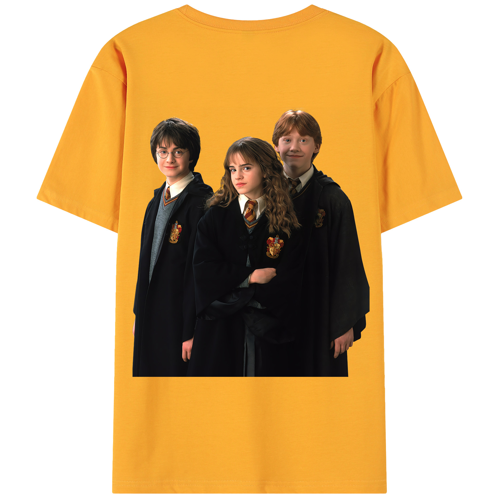（画像用） Harry Potter ハリー・ポッターシリーズ 綿100％ メンズ半袖Tシャツ（バックプリント） 通気性