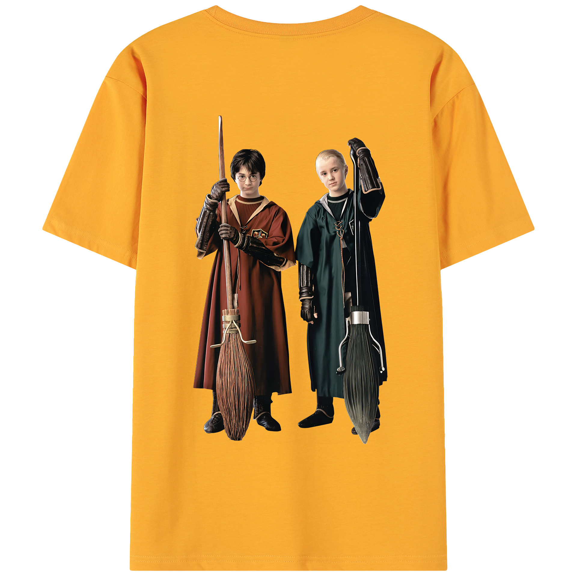 （画像用） Harry Potter ハリー・ポッターシリーズ 綿100％ メンズ半袖Tシャツ（バックプリント） 通気性