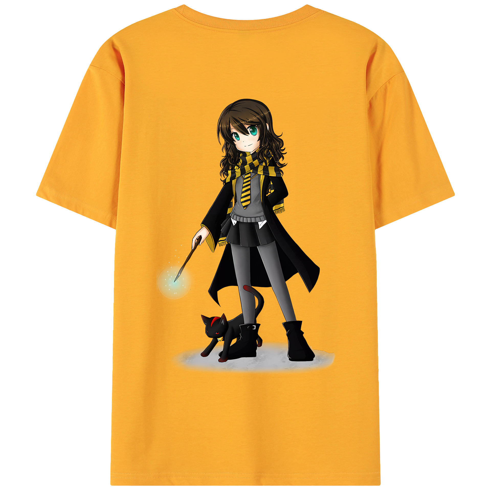（画像用） Harry Potter ハリー・ポッターシリーズ 綿100％ メンズ半袖Tシャツ（バックプリント） 通気性