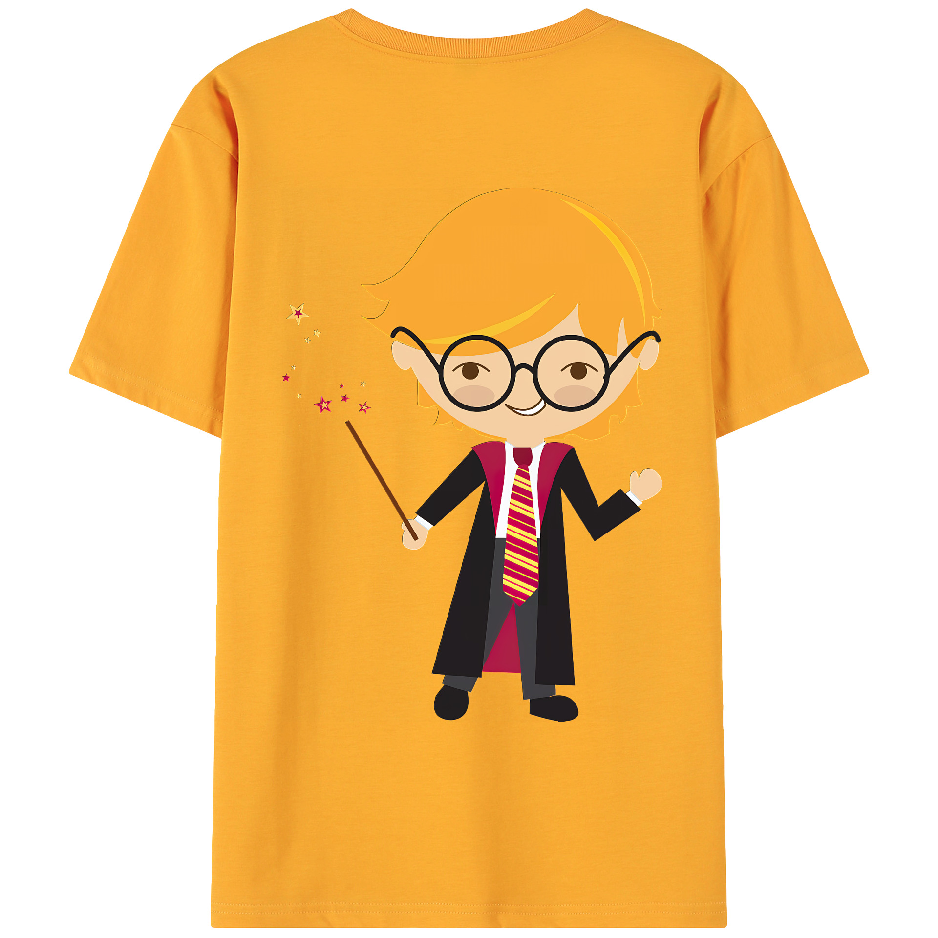 （画像用） Harry Potter ハリー・ポッターシリーズ 綿100％ メンズ半袖Tシャツ（バックプリント） 通気性