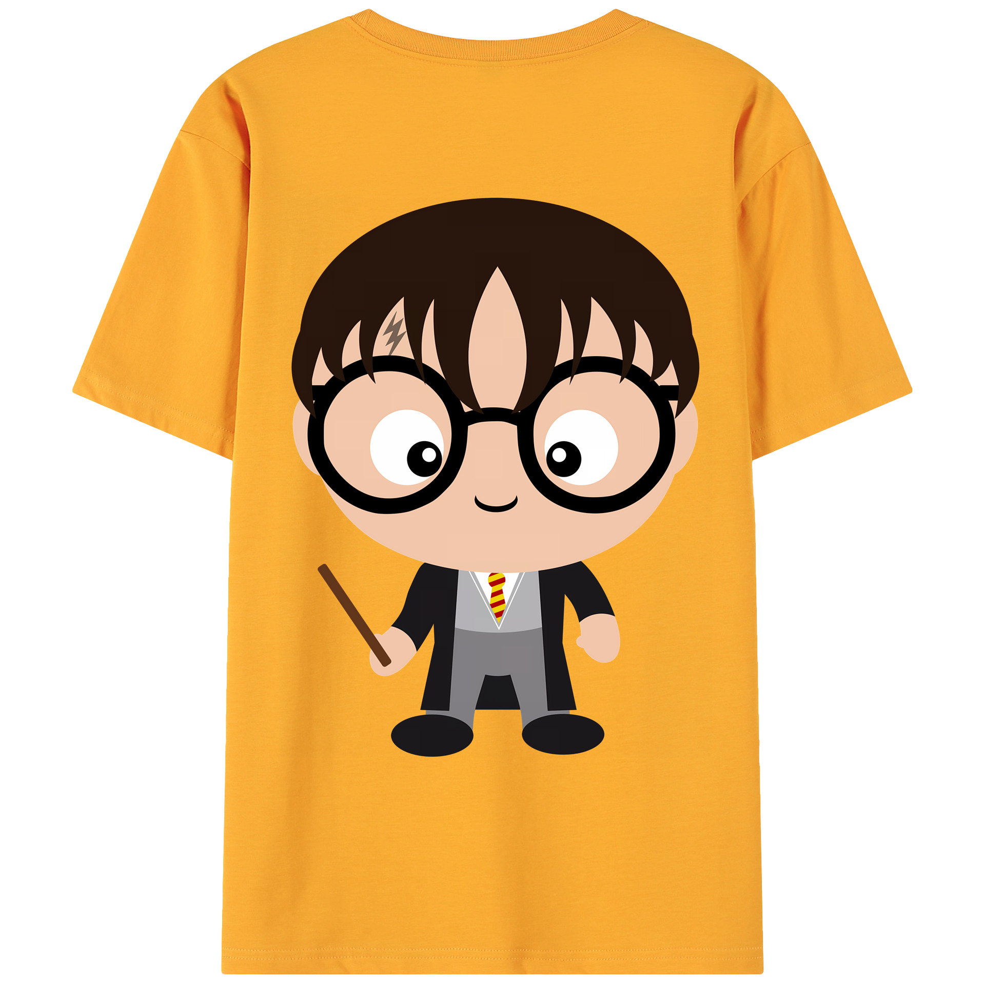 （画像用） Harry Potter ハリー・ポッターシリーズ 綿100％ メンズ半袖Tシャツ（バックプリント） 通気性