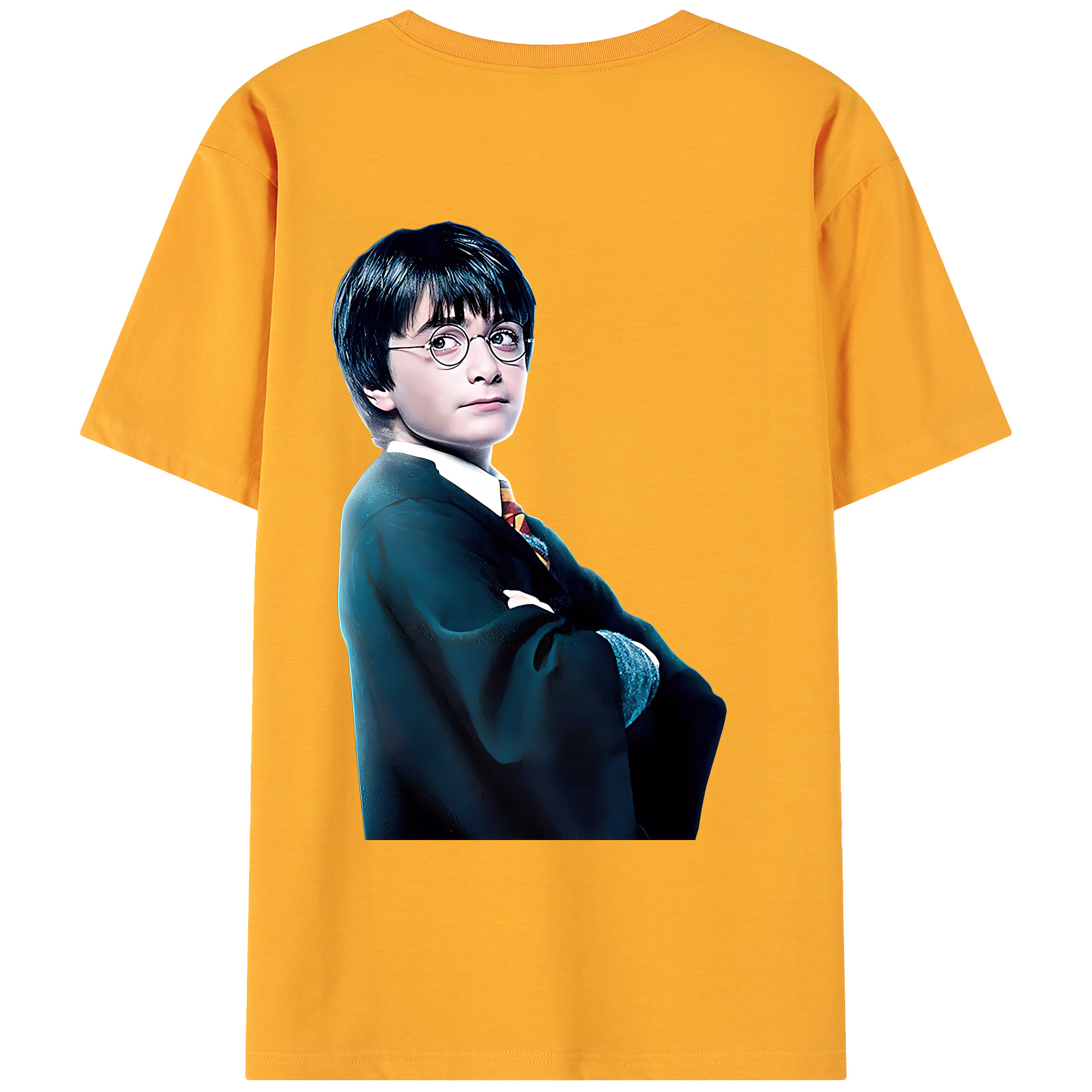 （画像用） Harry Potter ハリー・ポッターシリーズ 綿100％ メンズ半袖Tシャツ（バックプリント） 通気性