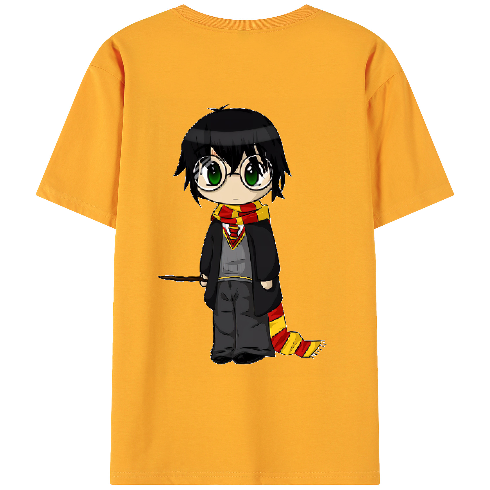 （画像用） Harry Potter ハリー・ポッターシリーズ 綿100％ メンズ半袖Tシャツ（バックプリント） 通気性