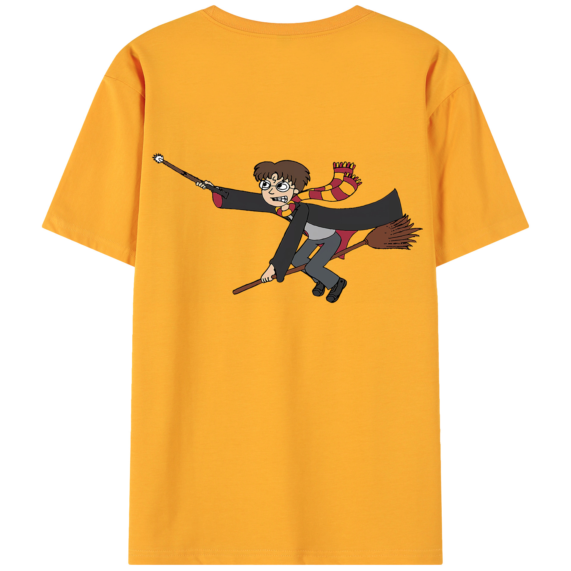 （画像用） Harry Potter ハリー・ポッターシリーズ 綿100％ メンズ半袖Tシャツ（バックプリント） 通気性