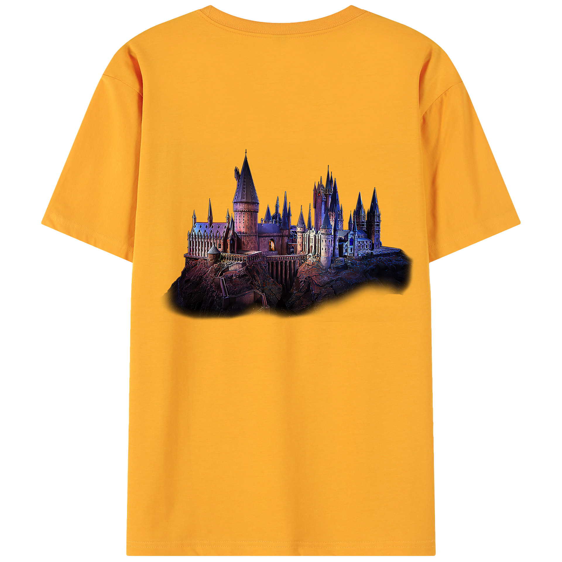 （画像用） Harry Potter ハリー・ポッターシリーズ 綿100％ メンズ半袖Tシャツ（バックプリント） 通気性