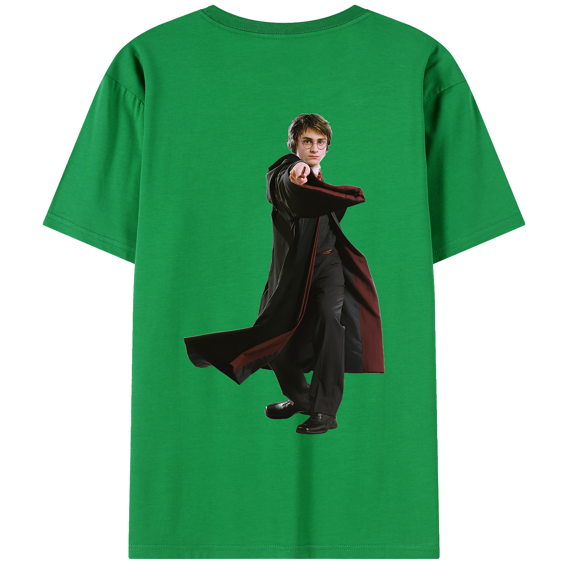 （画像用） Harry Potter ハリー・ポッターシリーズ 綿100％ メンズ半袖Tシャツ（バックプリント） 通気性