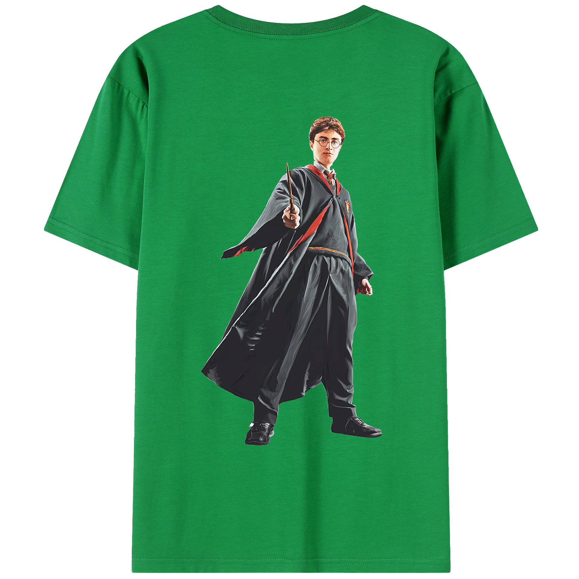 （画像用） Harry Potter ハリー・ポッターシリーズ 綿100％ メンズ半袖Tシャツ（バックプリント） 通気性