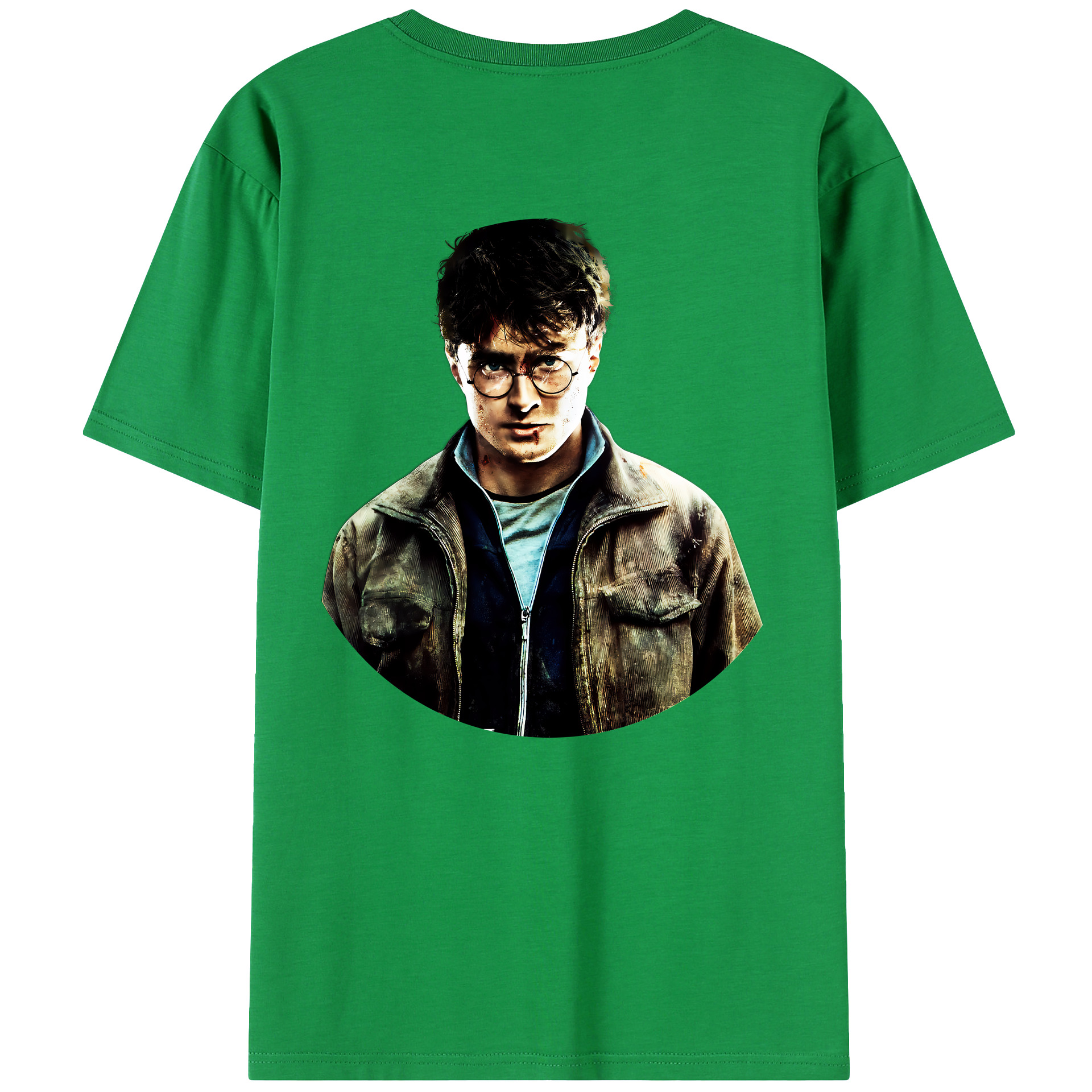 （画像用） Harry Potter ハリー・ポッターシリーズ 綿100％ メンズ半袖Tシャツ（バックプリント） 通気性