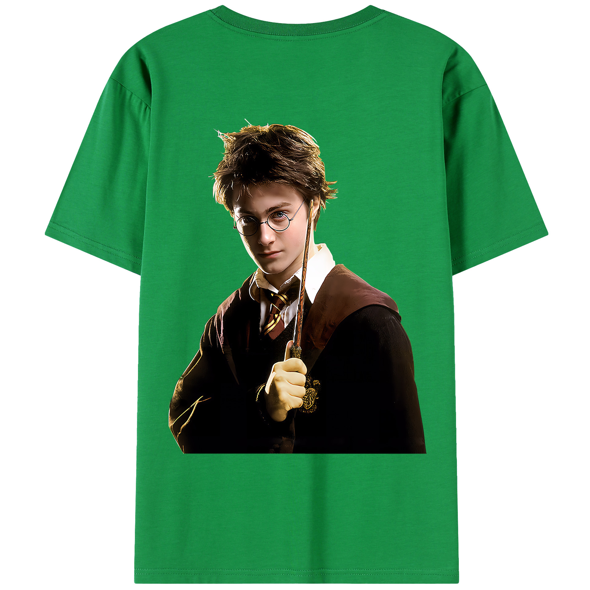 （画像用） Harry Potter ハリー・ポッターシリーズ 綿100％ メンズ半袖Tシャツ（バックプリント） 通気性