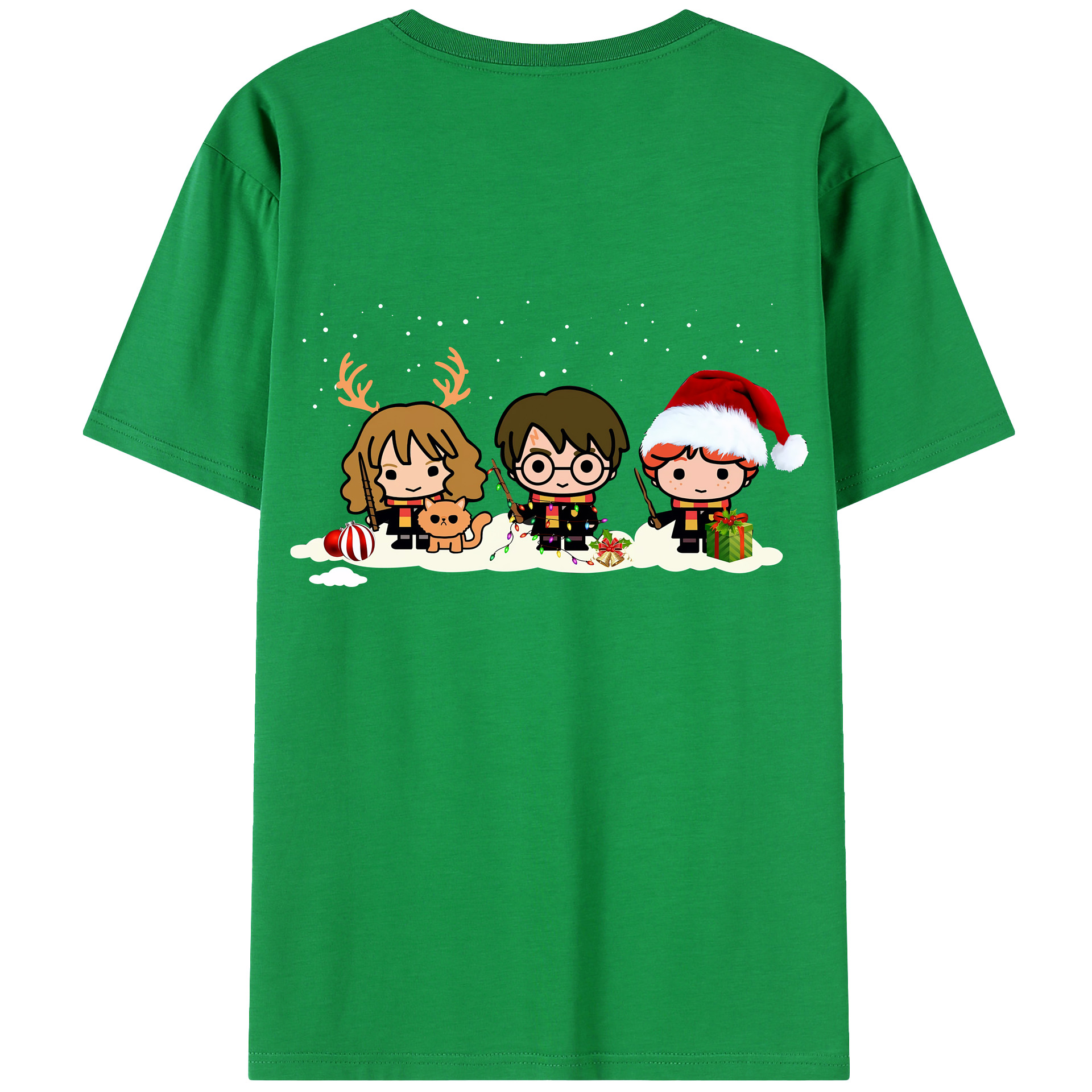 （画像用） Harry Potter ハリー・ポッターシリーズ 綿100％ メンズ半袖Tシャツ（バックプリント） 通気性