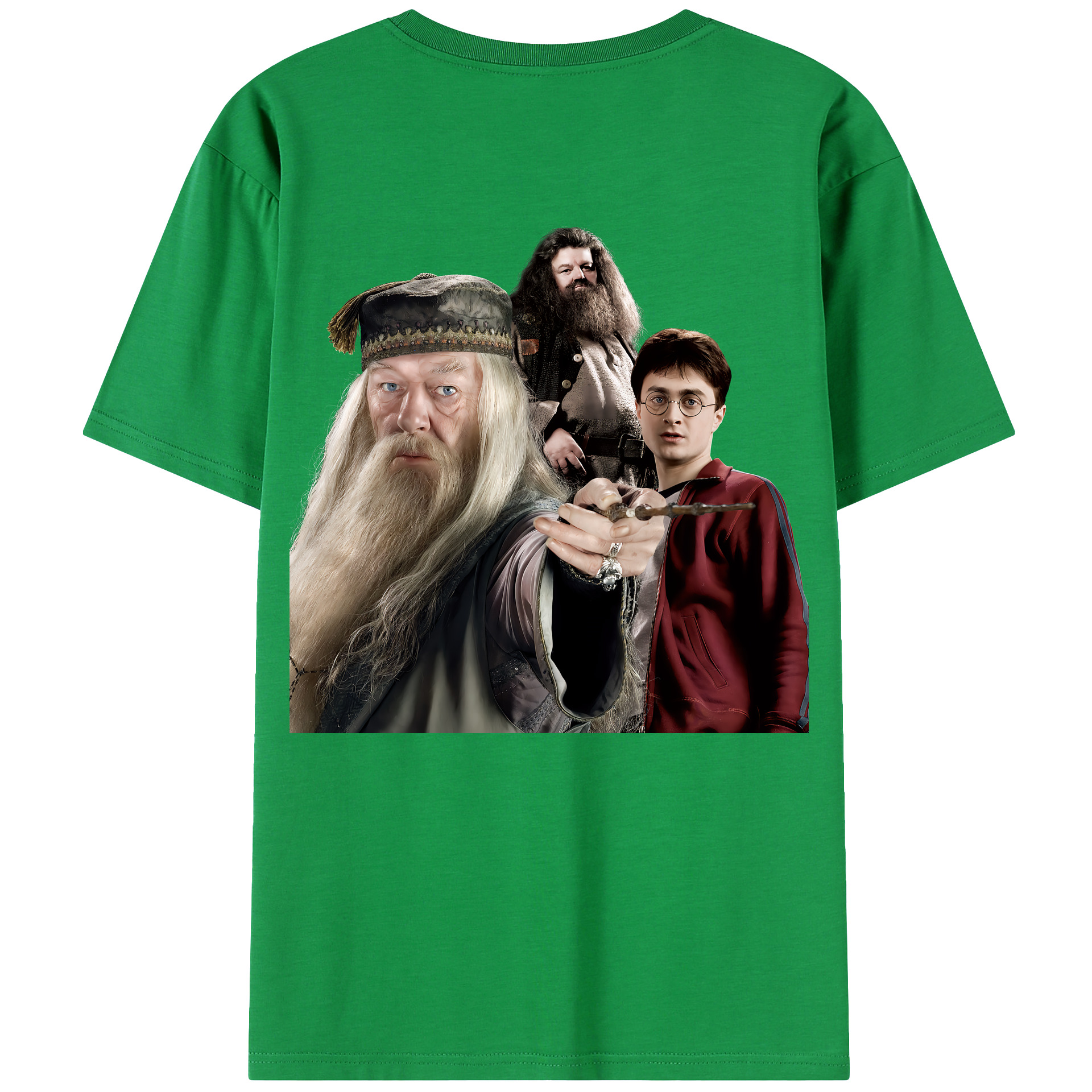 （画像用） Harry Potter ハリー・ポッターシリーズ 綿100％ メンズ半袖Tシャツ（バックプリント） 通気性