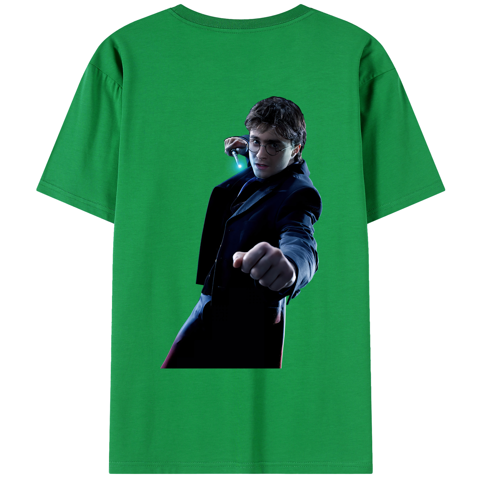 （画像用） Harry Potter ハリー・ポッターシリーズ 綿100％ メンズ半袖Tシャツ（バックプリント） 通気性