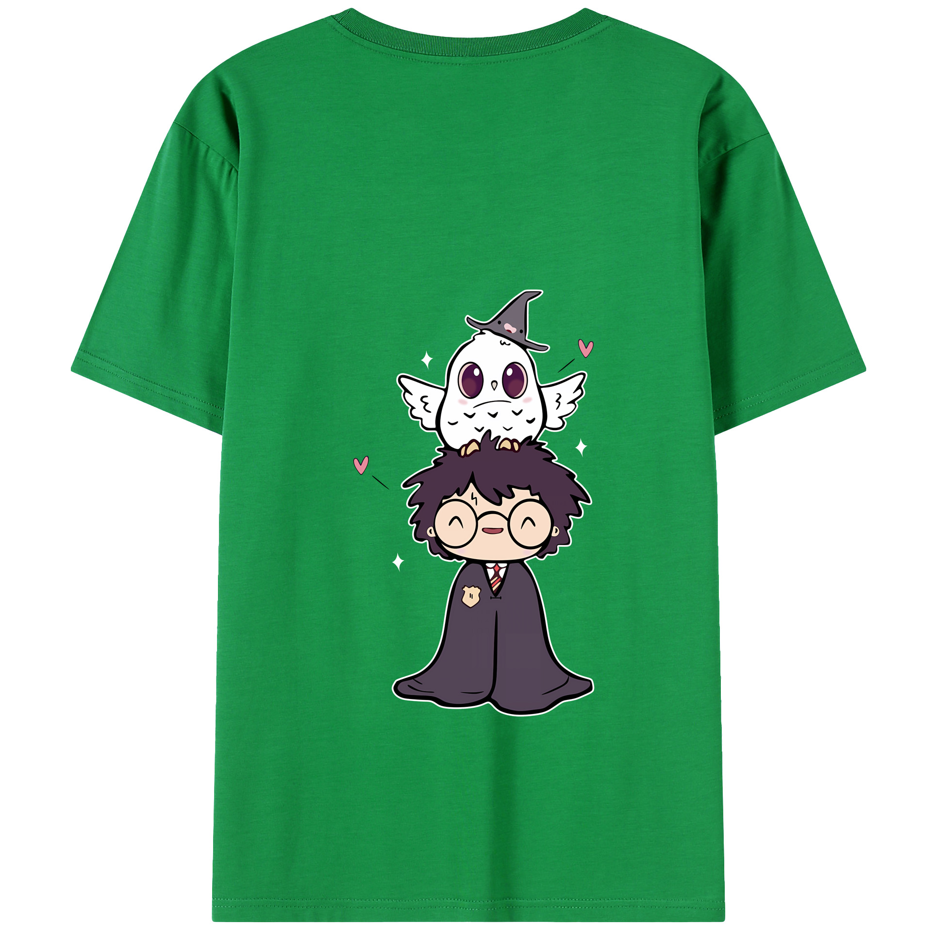 （画像用） Harry Potter ハリー・ポッターシリーズ 綿100％ メンズ半袖Tシャツ（バックプリント） 通気性