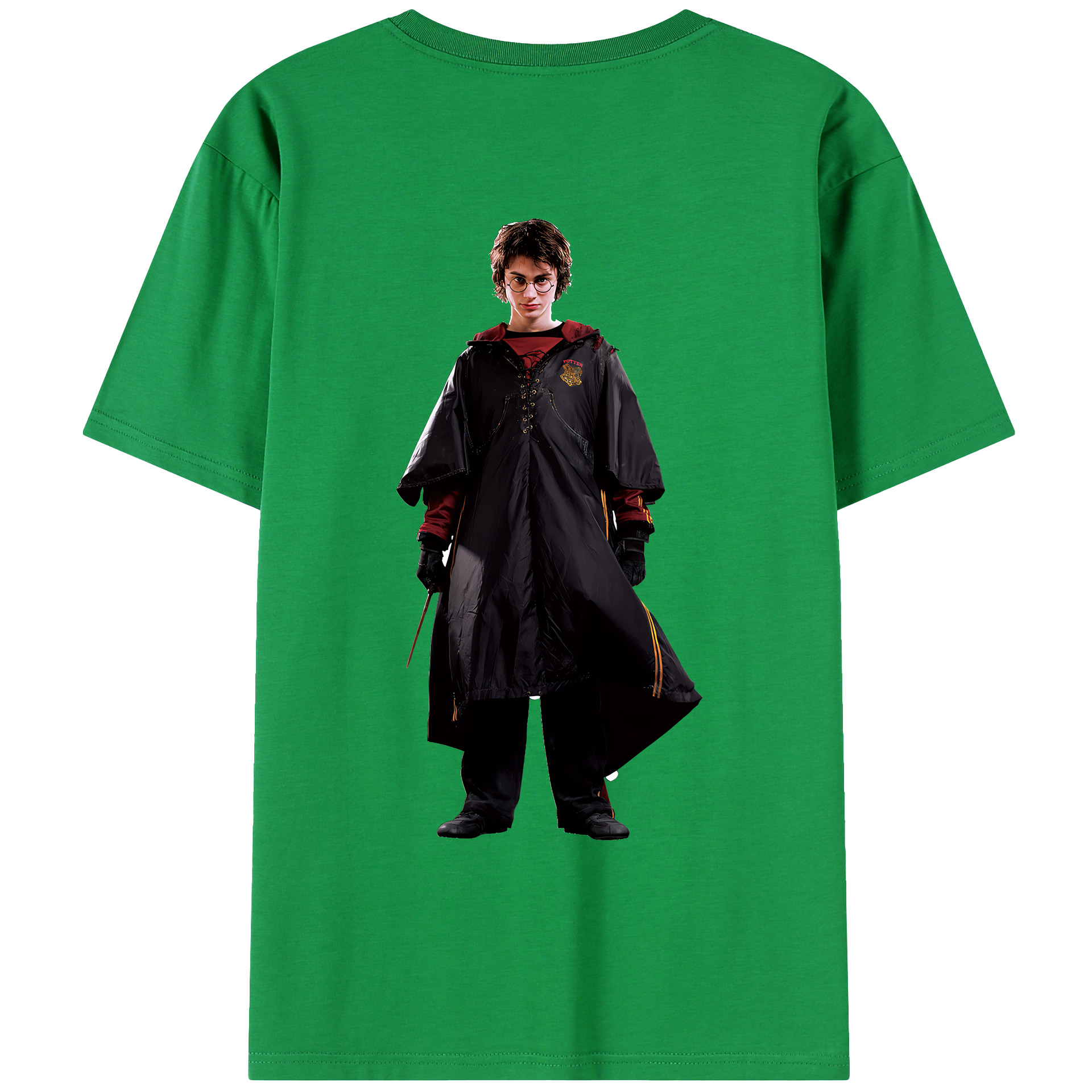 （画像用） Harry Potter ハリー・ポッターシリーズ 綿100％ メンズ半袖Tシャツ（バックプリント） 通気性