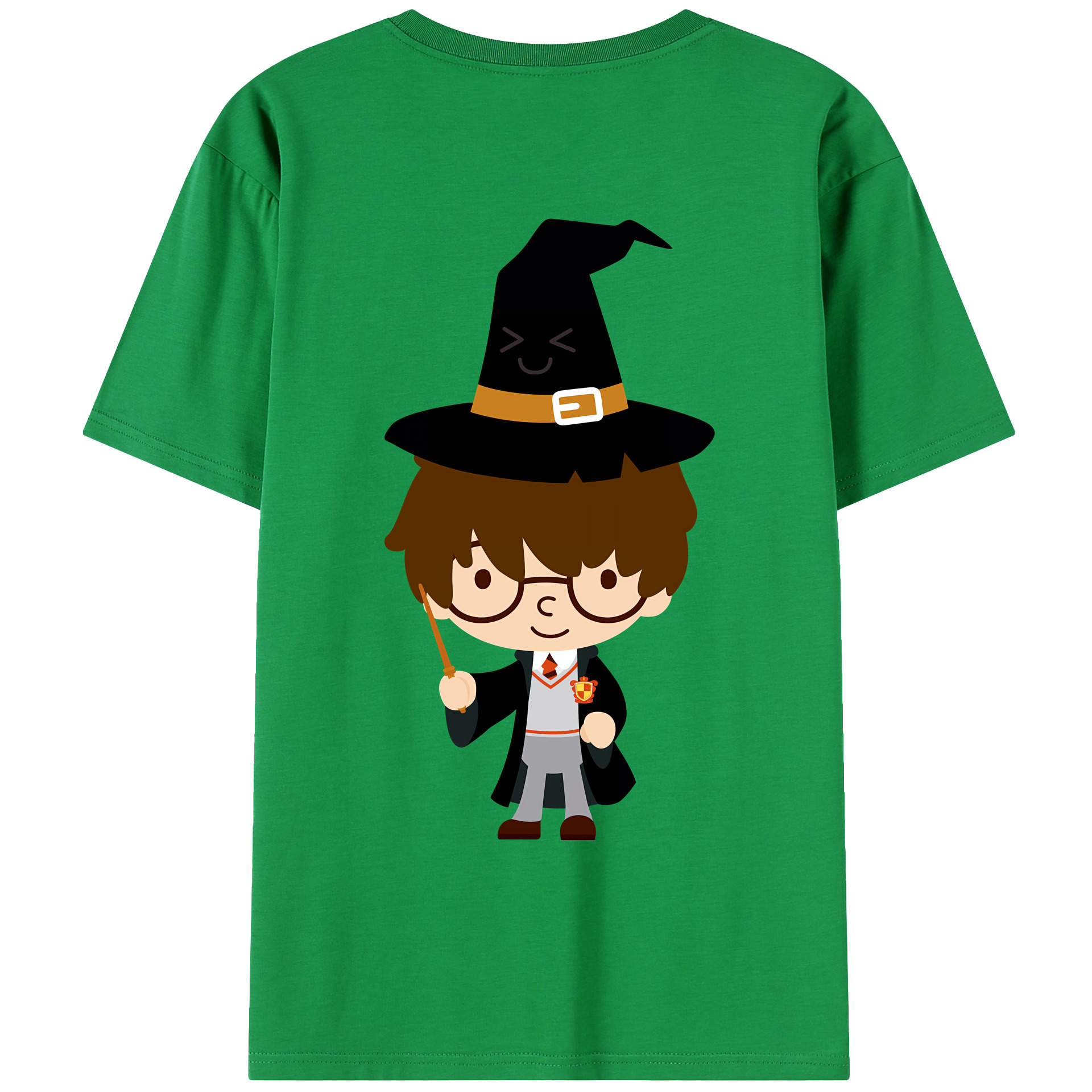 （画像用） Harry Potter ハリー・ポッターシリーズ 綿100％ メンズ半袖Tシャツ（バックプリント） 通気性