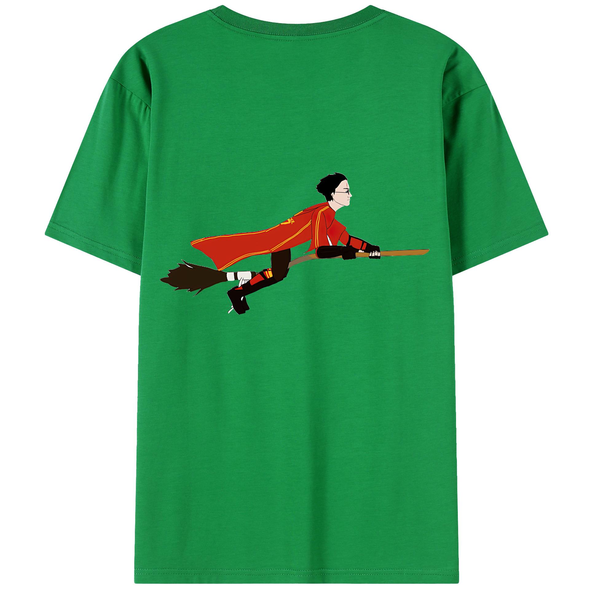 （画像用） Harry Potter ハリー・ポッターシリーズ 綿100％ メンズ半袖Tシャツ（バックプリント） 通気性