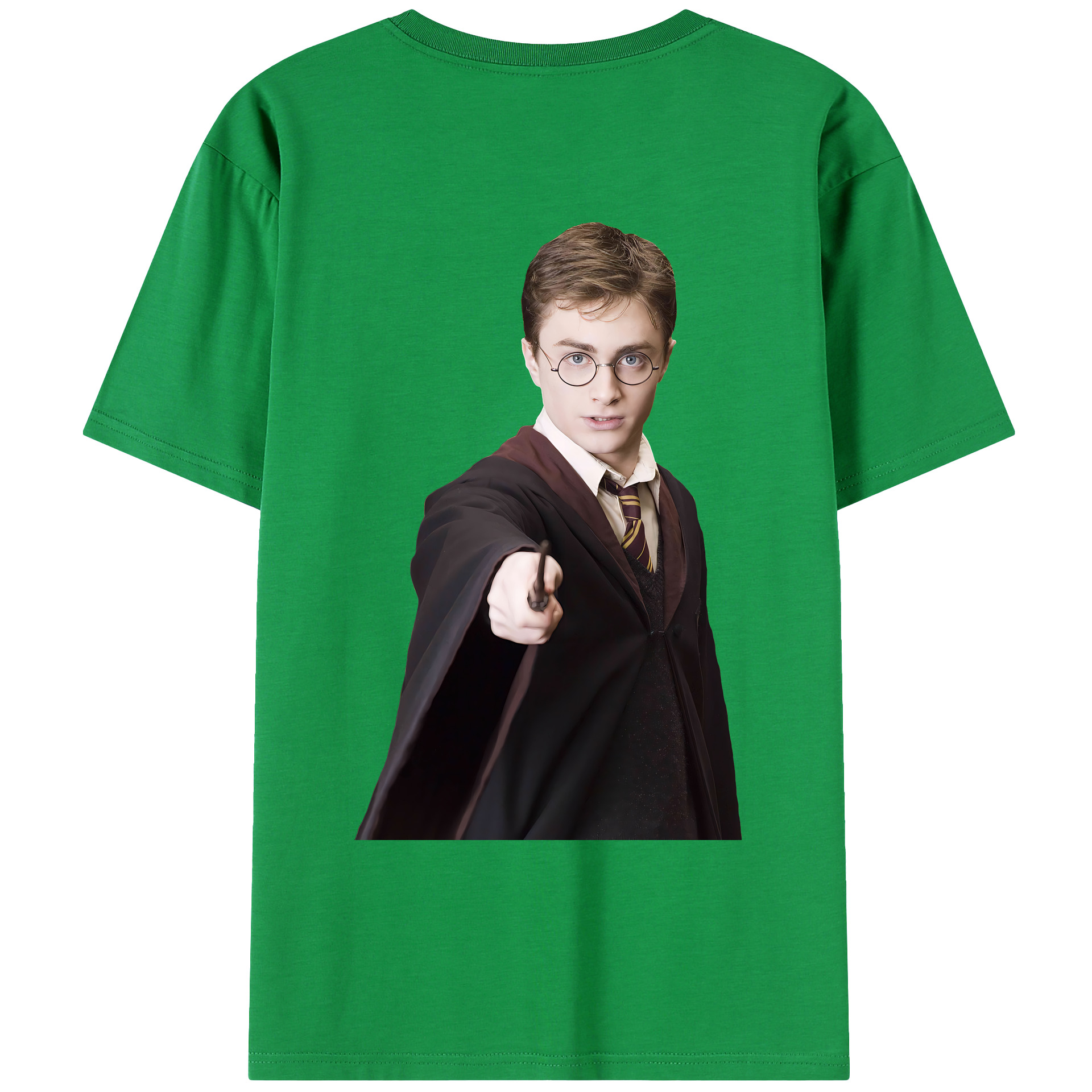 （画像用） Harry Potter ハリー・ポッターシリーズ 綿100％ メンズ半袖Tシャツ（バックプリント） 通気性