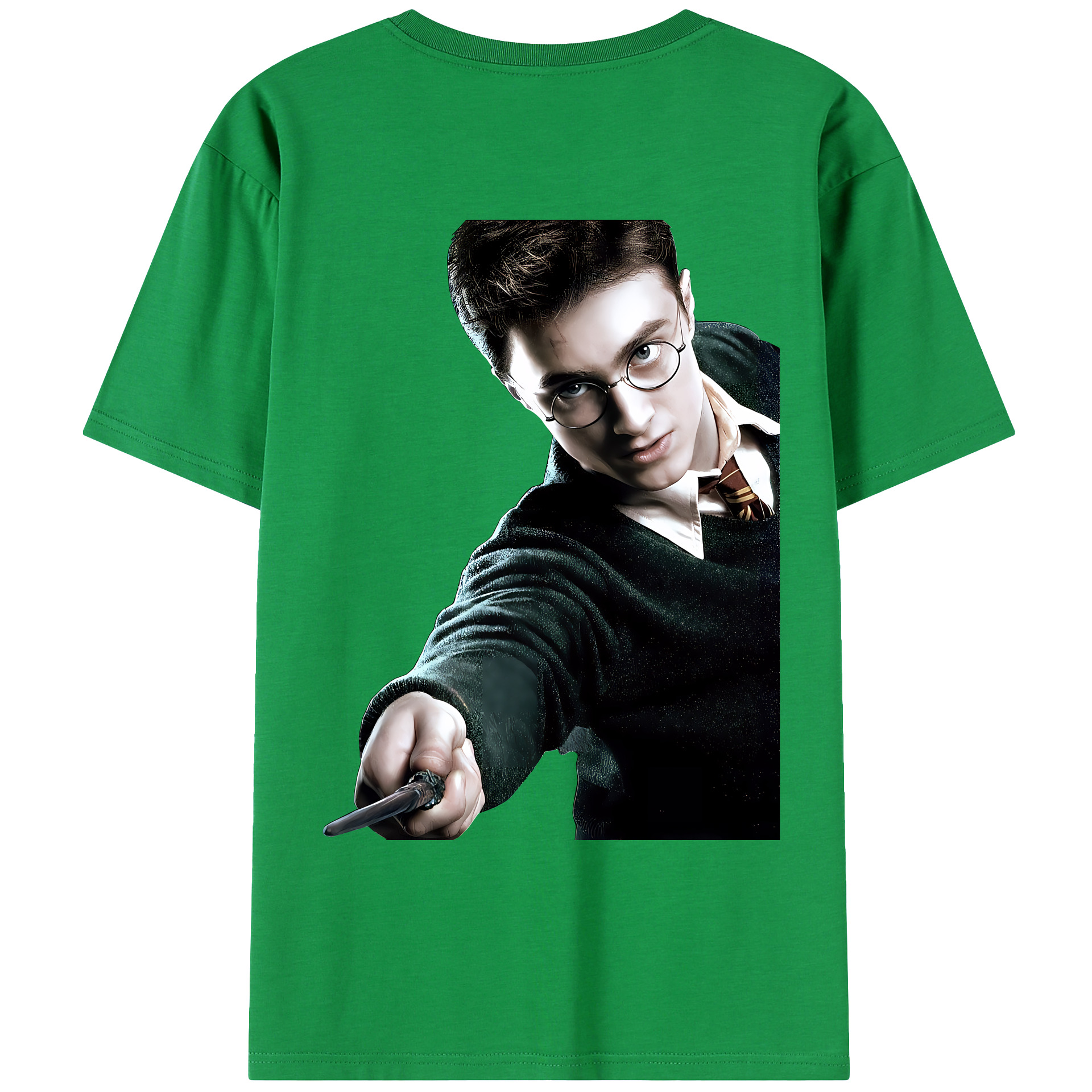 （画像用） Harry Potter ハリー・ポッターシリーズ 綿100％ メンズ半袖Tシャツ（バックプリント） 通気性