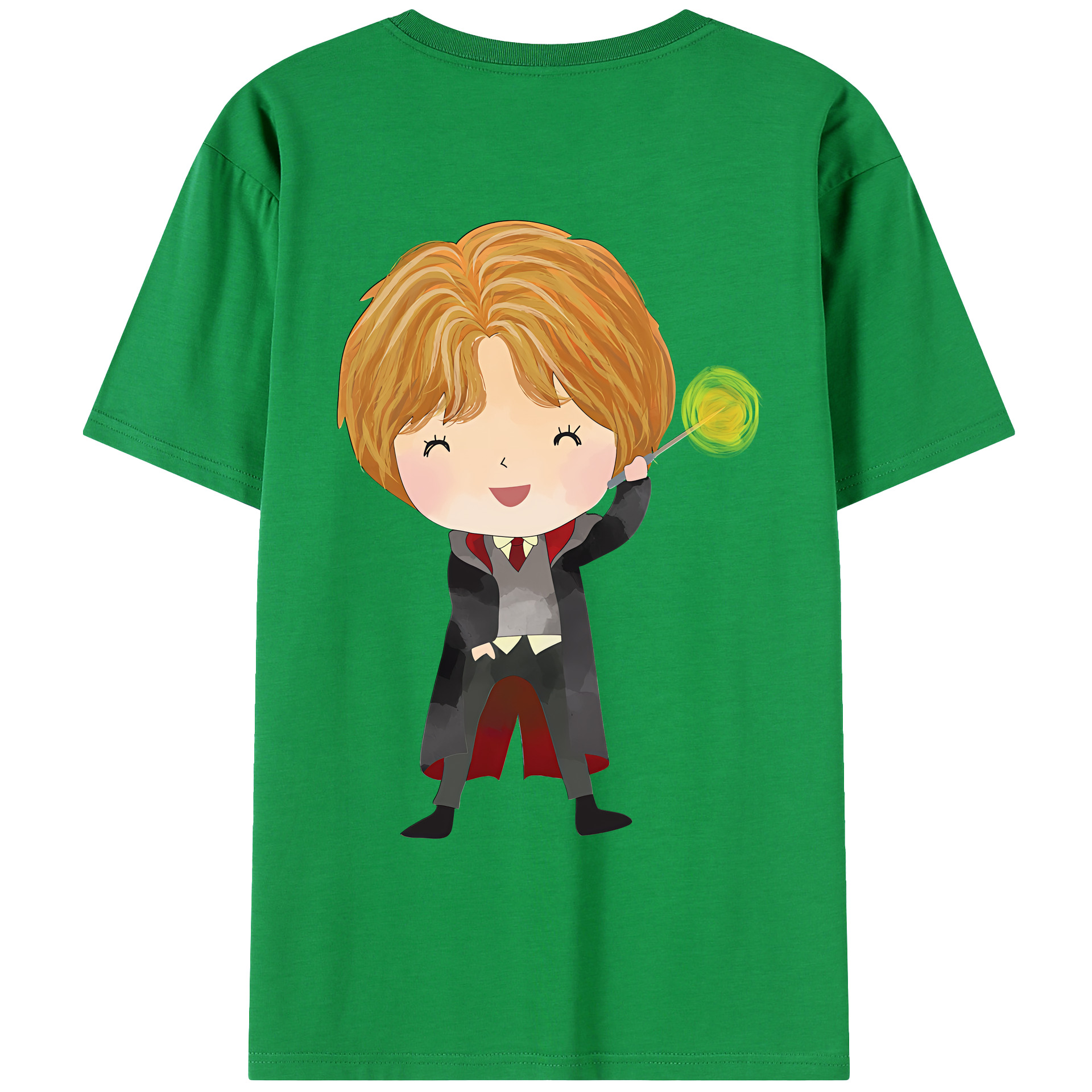 （画像用） Harry Potter ハリー・ポッターシリーズ 綿100％ メンズ半袖Tシャツ（バックプリント） 通気性