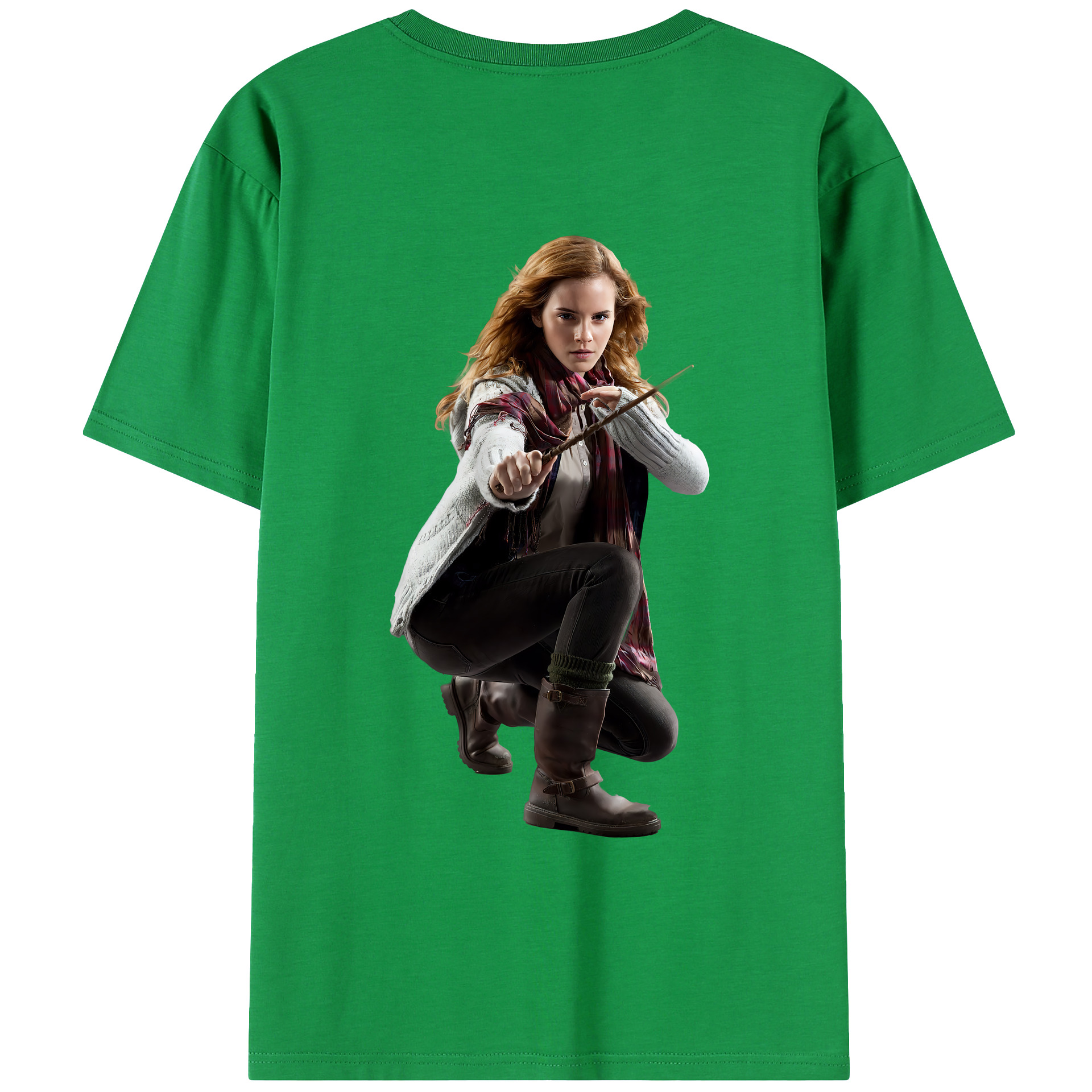 （画像用） Harry Potter ハリー・ポッターシリーズ 綿100％ メンズ半袖Tシャツ（バックプリント） 通気性