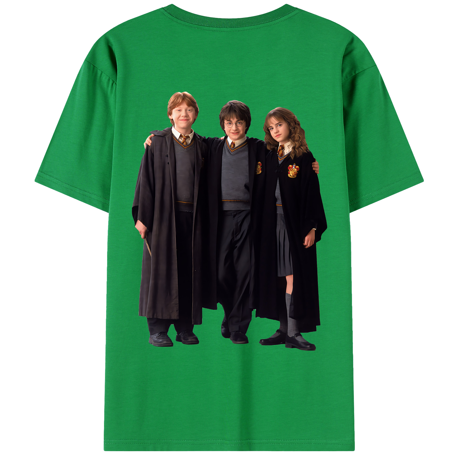 （画像用） Harry Potter ハリー・ポッターシリーズ 綿100％ メンズ半袖Tシャツ（バックプリント） 通気性