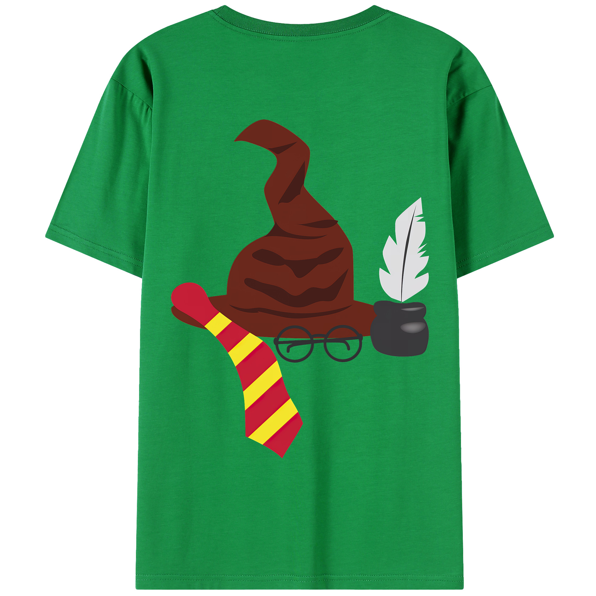 （画像用） Harry Potter ハリー・ポッターシリーズ 綿100％ メンズ半袖Tシャツ（バックプリント） 通気性